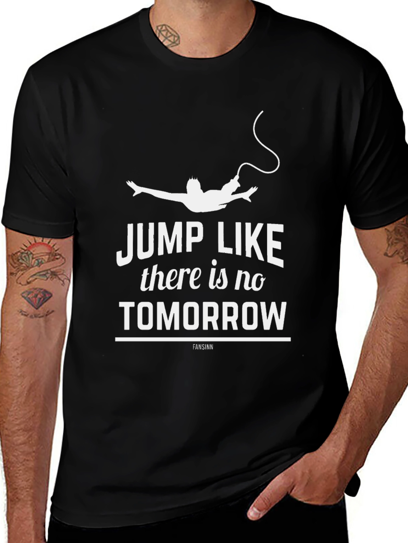 Jump Like Theres No Tomorrow Black T-Shirt