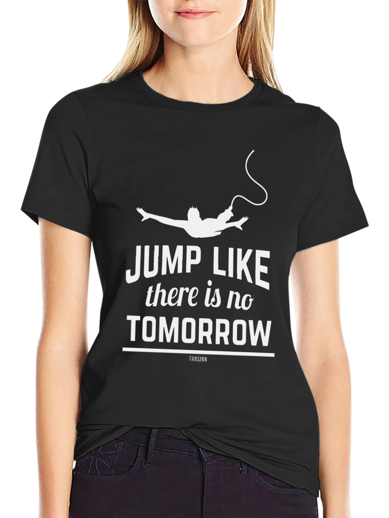 Jump Like Theres No Tomorrow Black T-Shirt