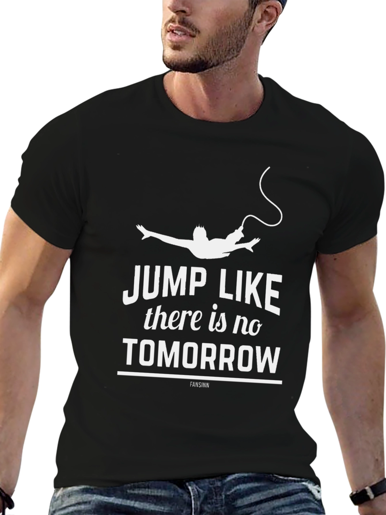 Jump Like Theres No Tomorrow Black T-Shirt