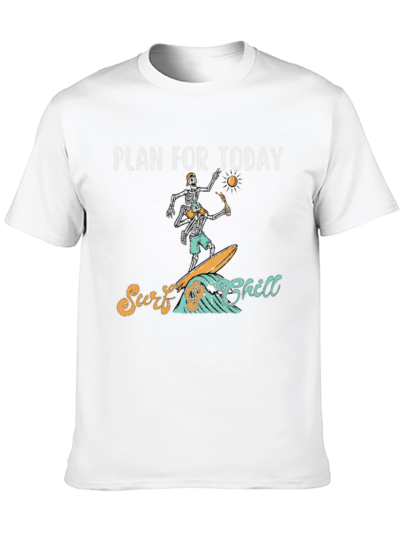 Surf Chill Skeleton Graphic Tee