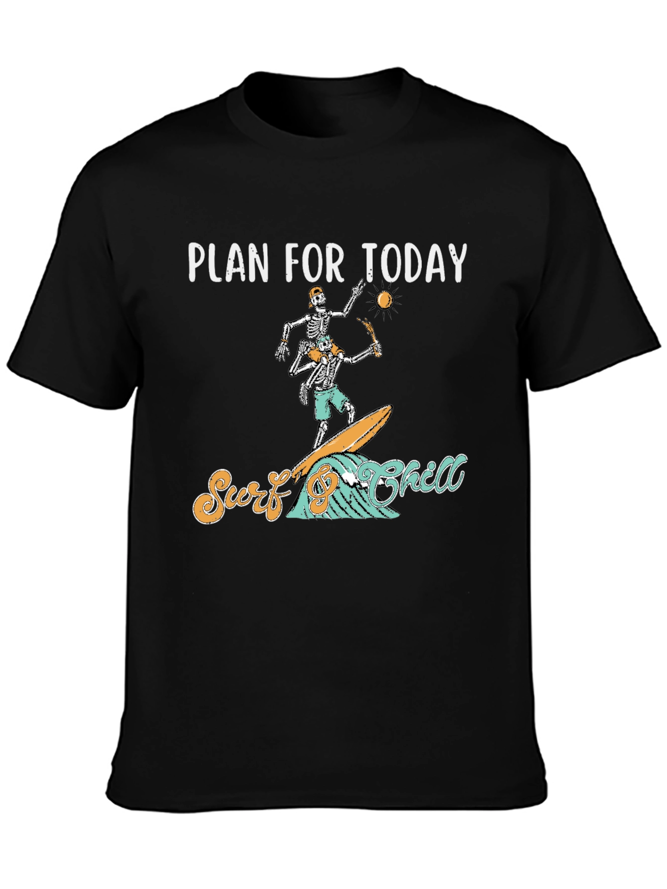 Surf Chill Skeleton Graphic Tee