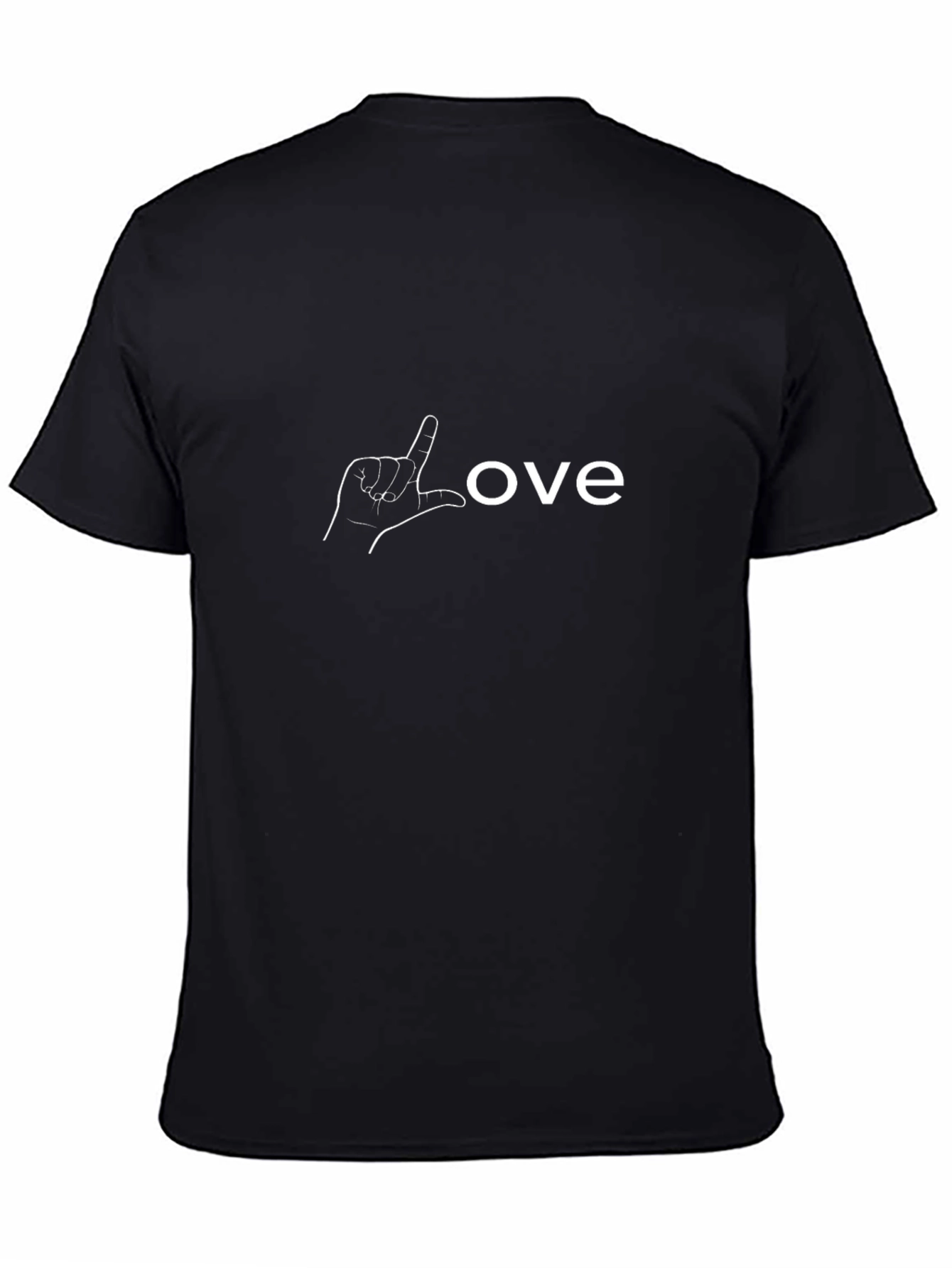 Love Sign Language Black T-Shirt