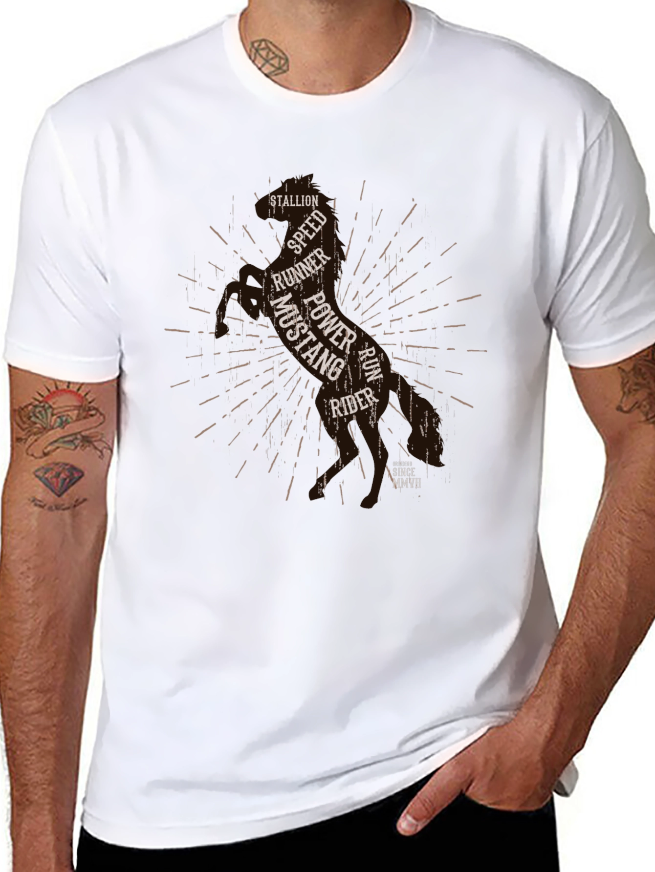 Stallion Graphic Tee - Power Speed & Style