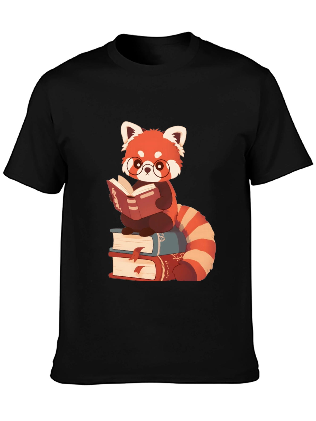 Red Panda Reading T-Shirt