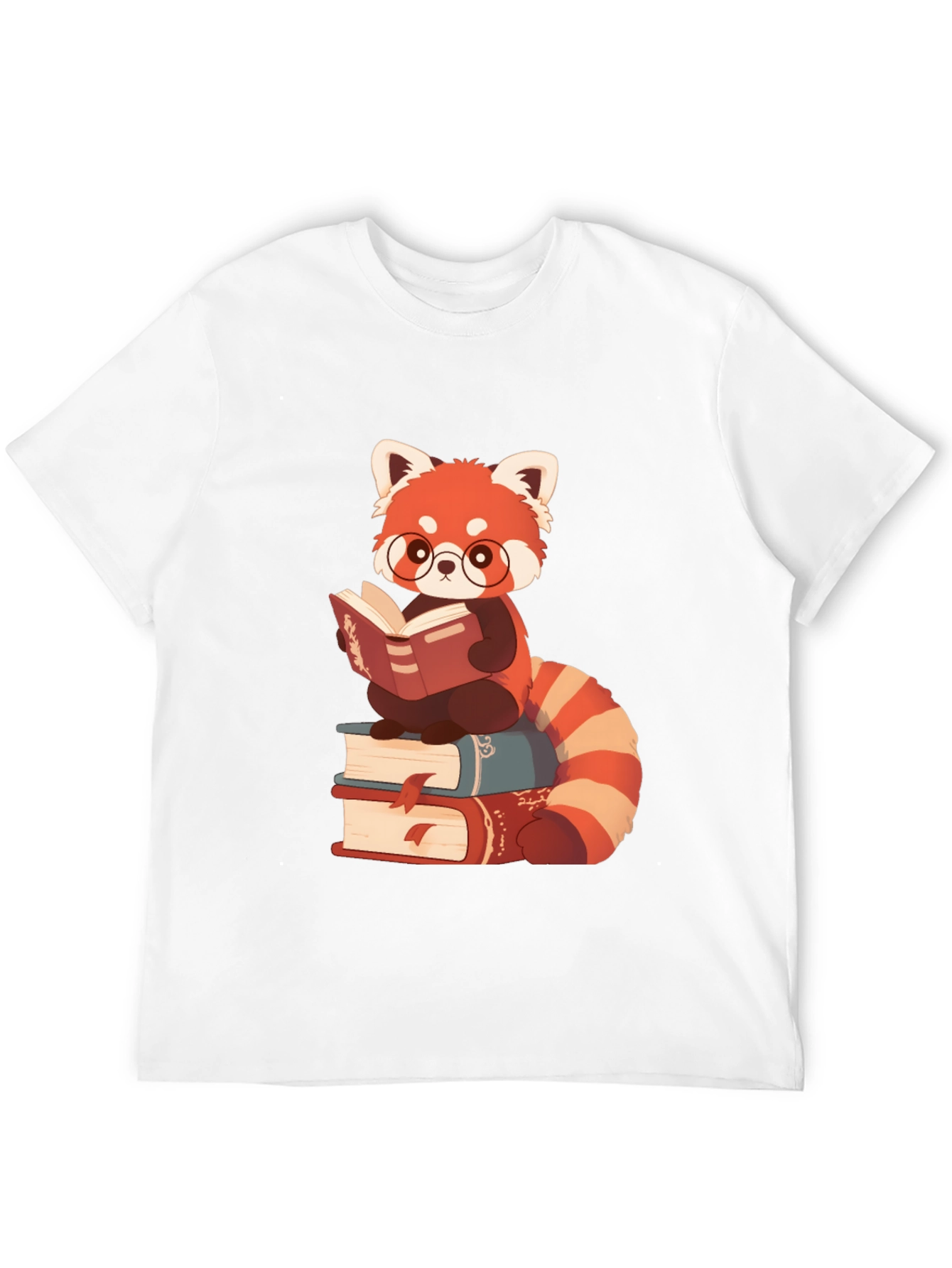 Red Panda Reading T-Shirt