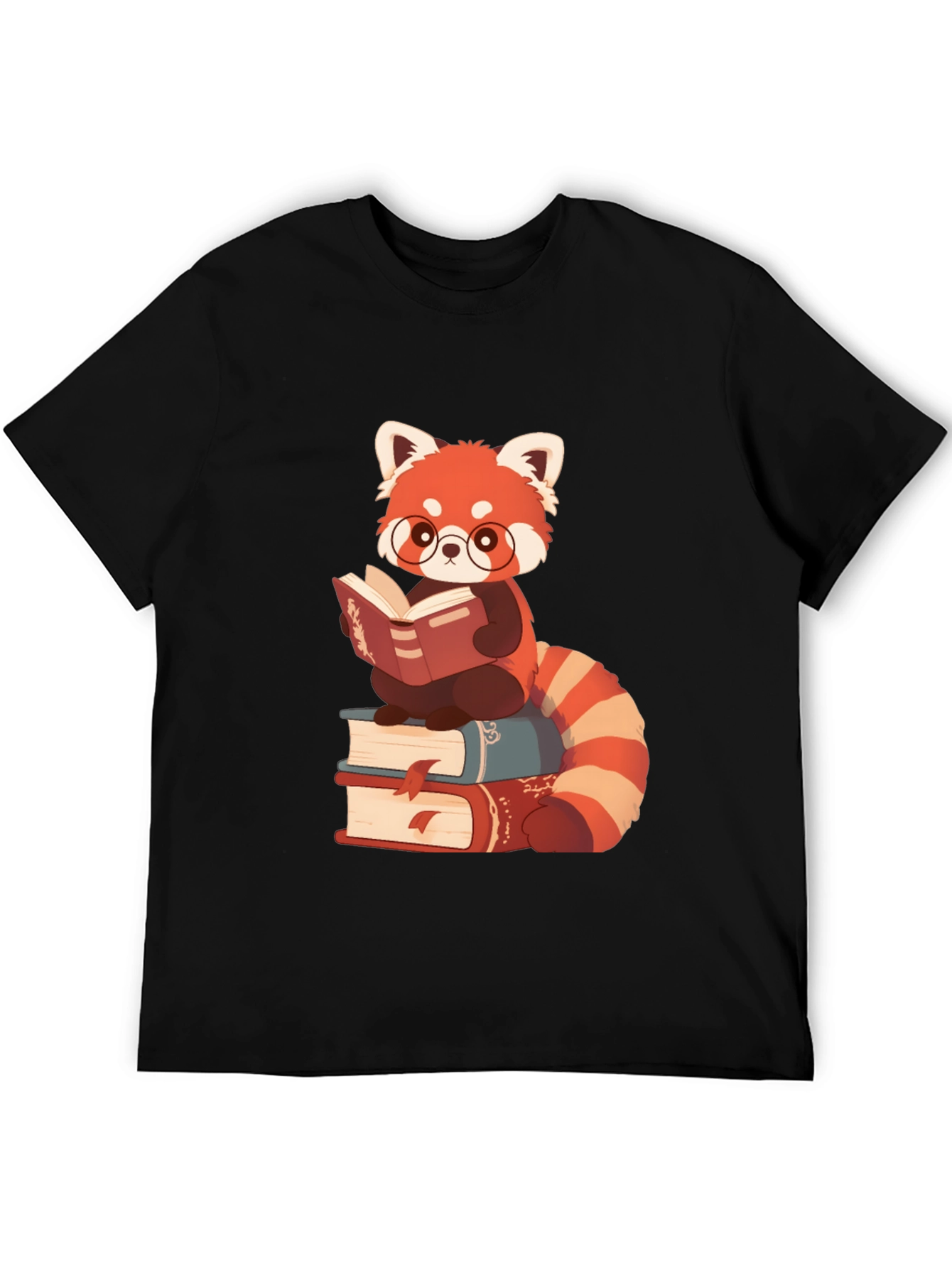 Red Panda Reading T-Shirt