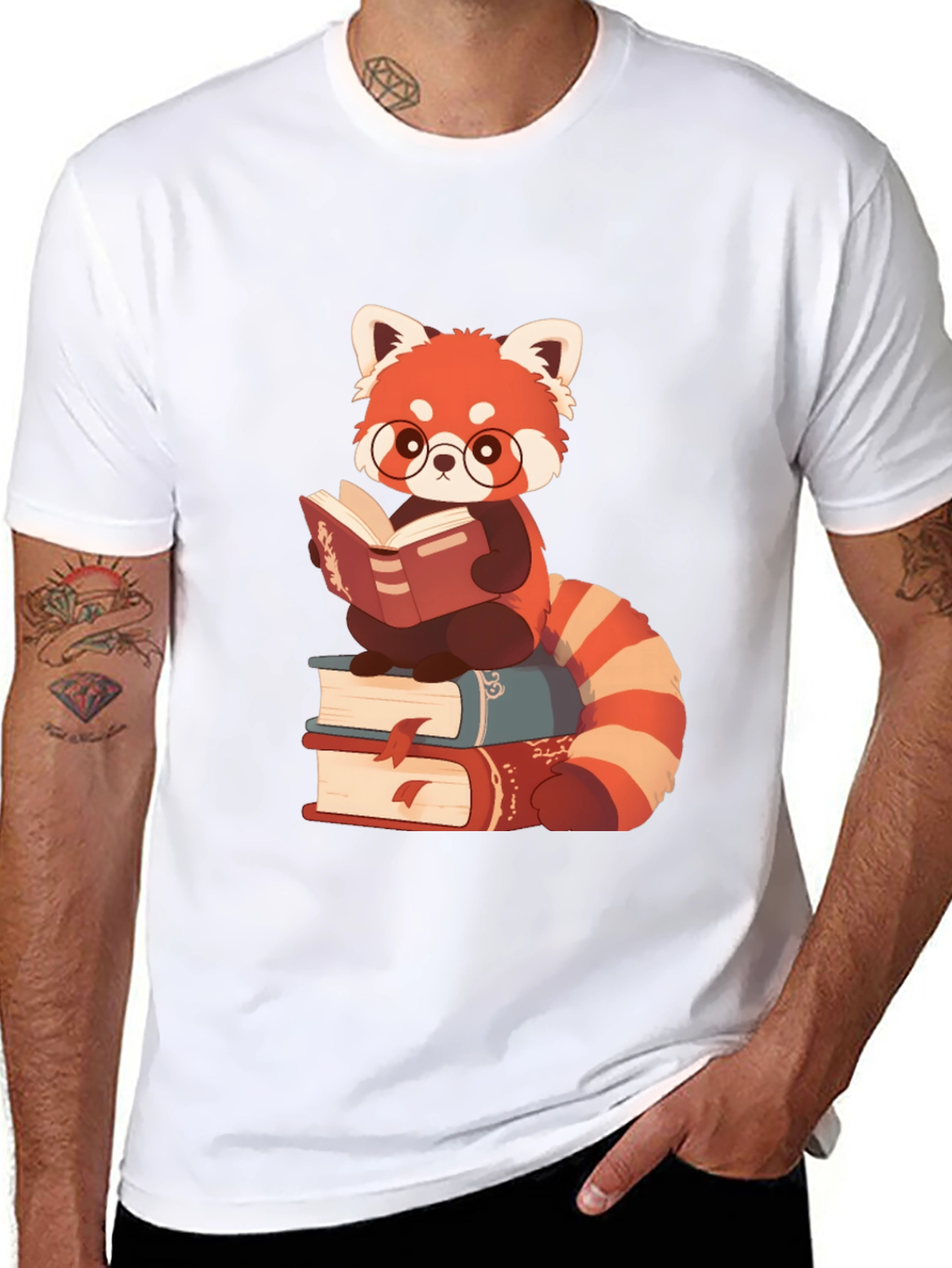 Red Panda Reading T-Shirt