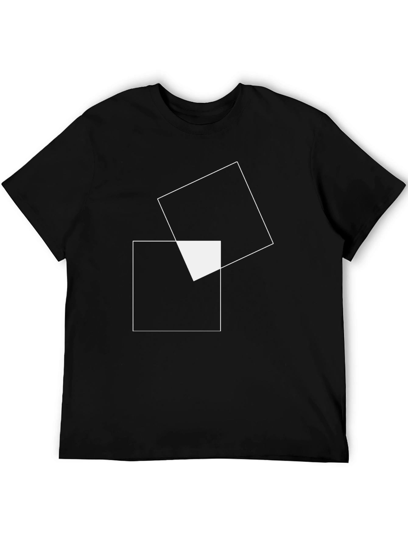 Modern Geometric Tee - Black
