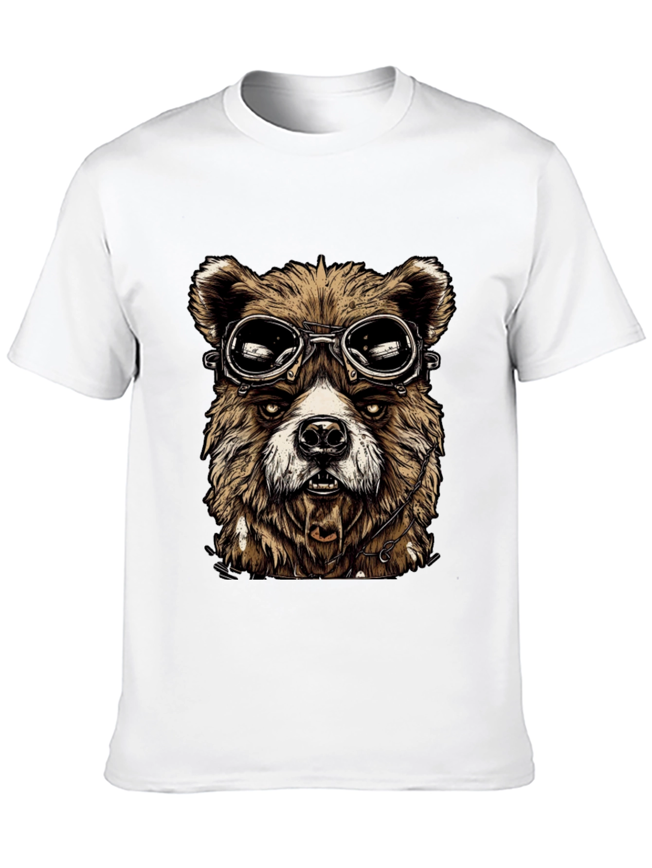 Bear Aviator Graphic Black T-Shirt