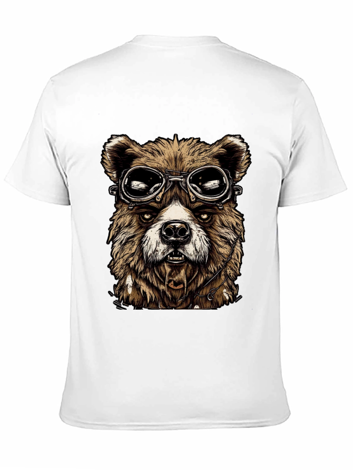 Bear Aviator Graphic Black T-Shirt