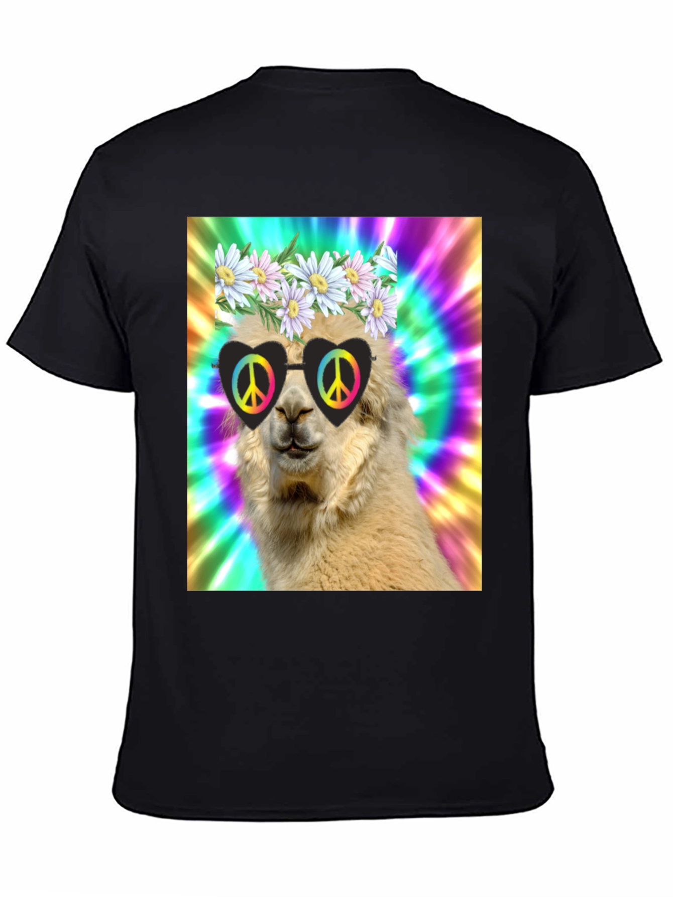 Hippie Llama T-Shirt - Peace and Love!