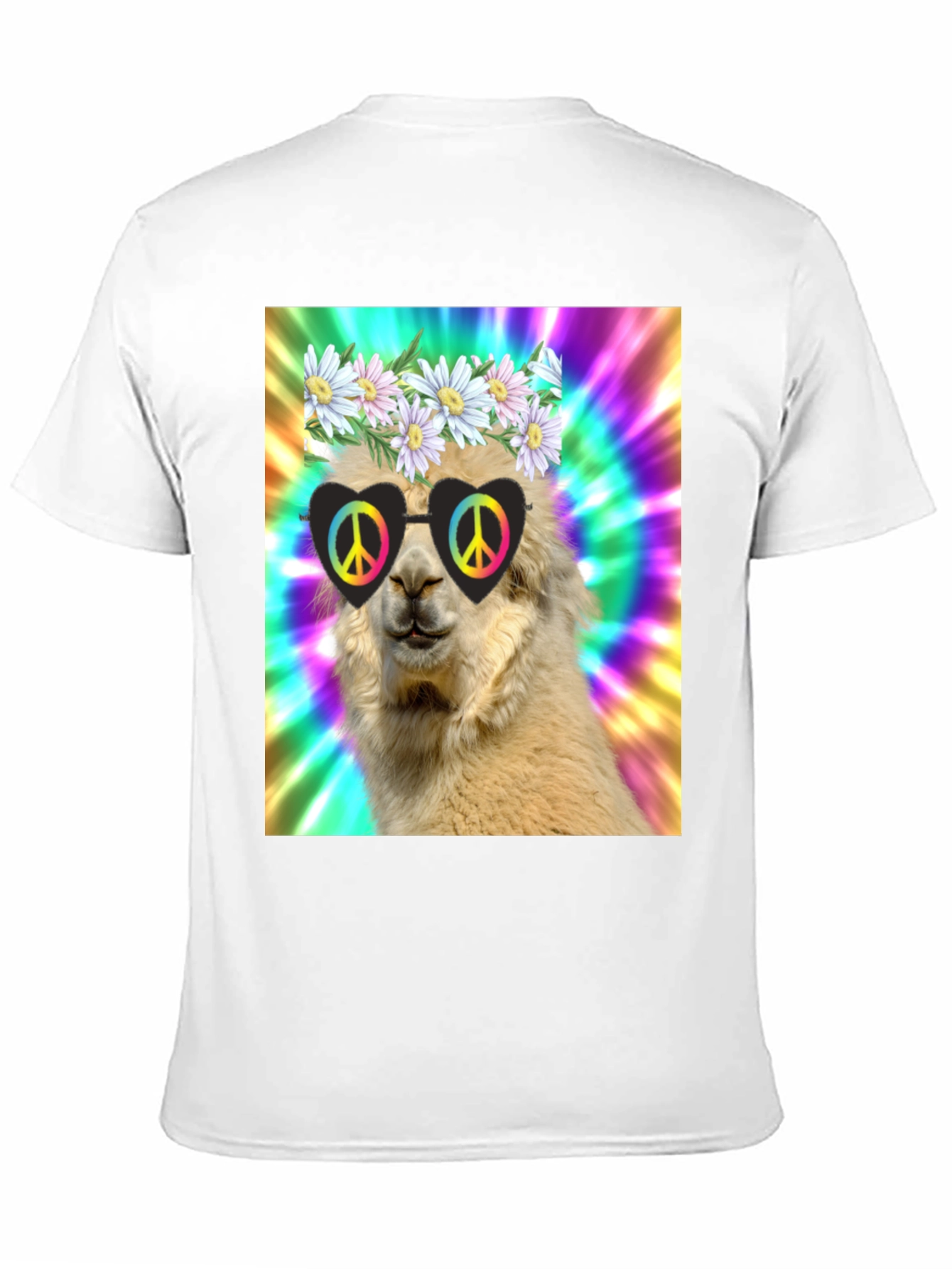 Hippie Llama T-Shirt - Peace and Love!