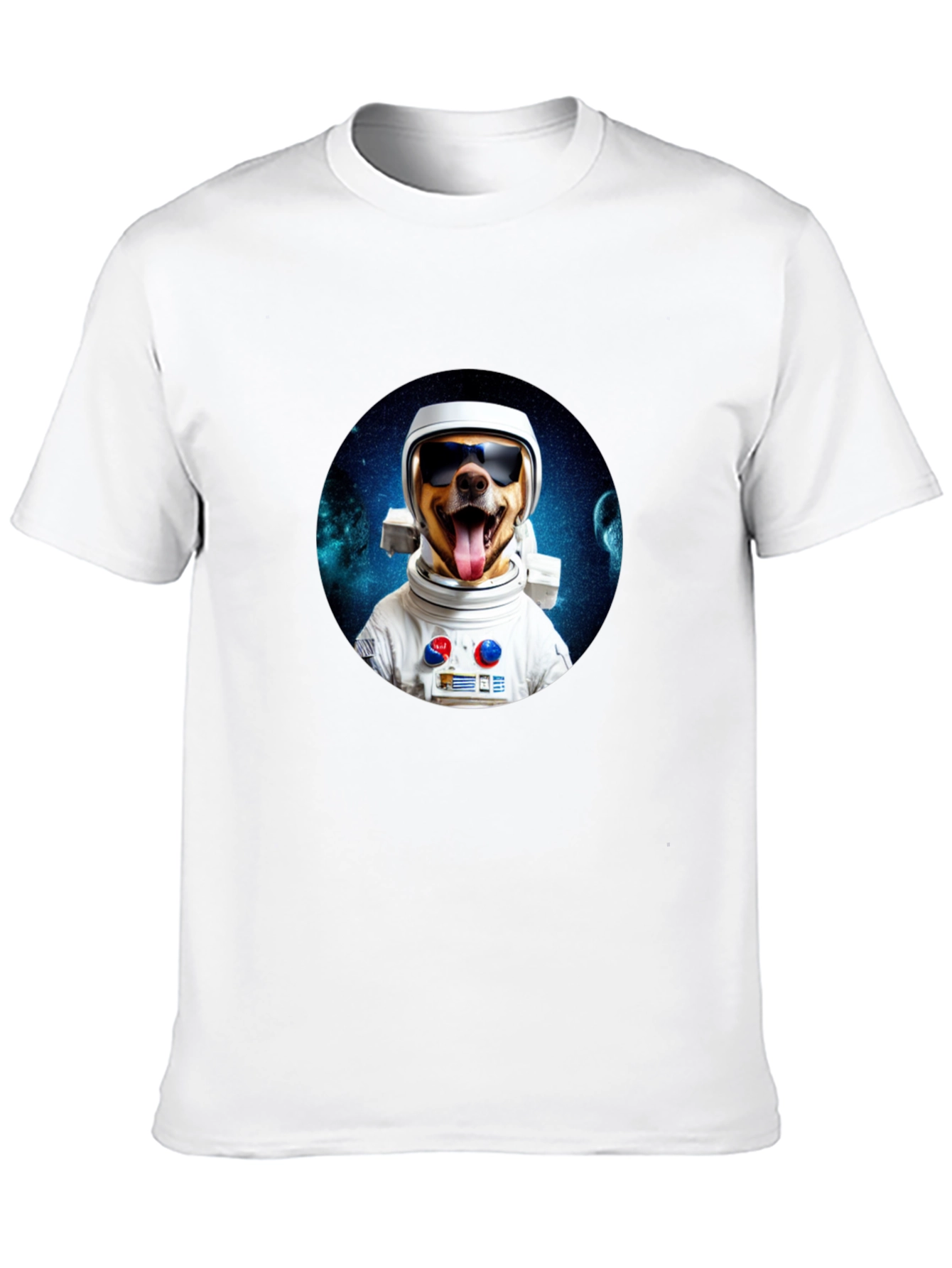 Dog Astronaut Graphic Tee - Mens Black T-Shirt