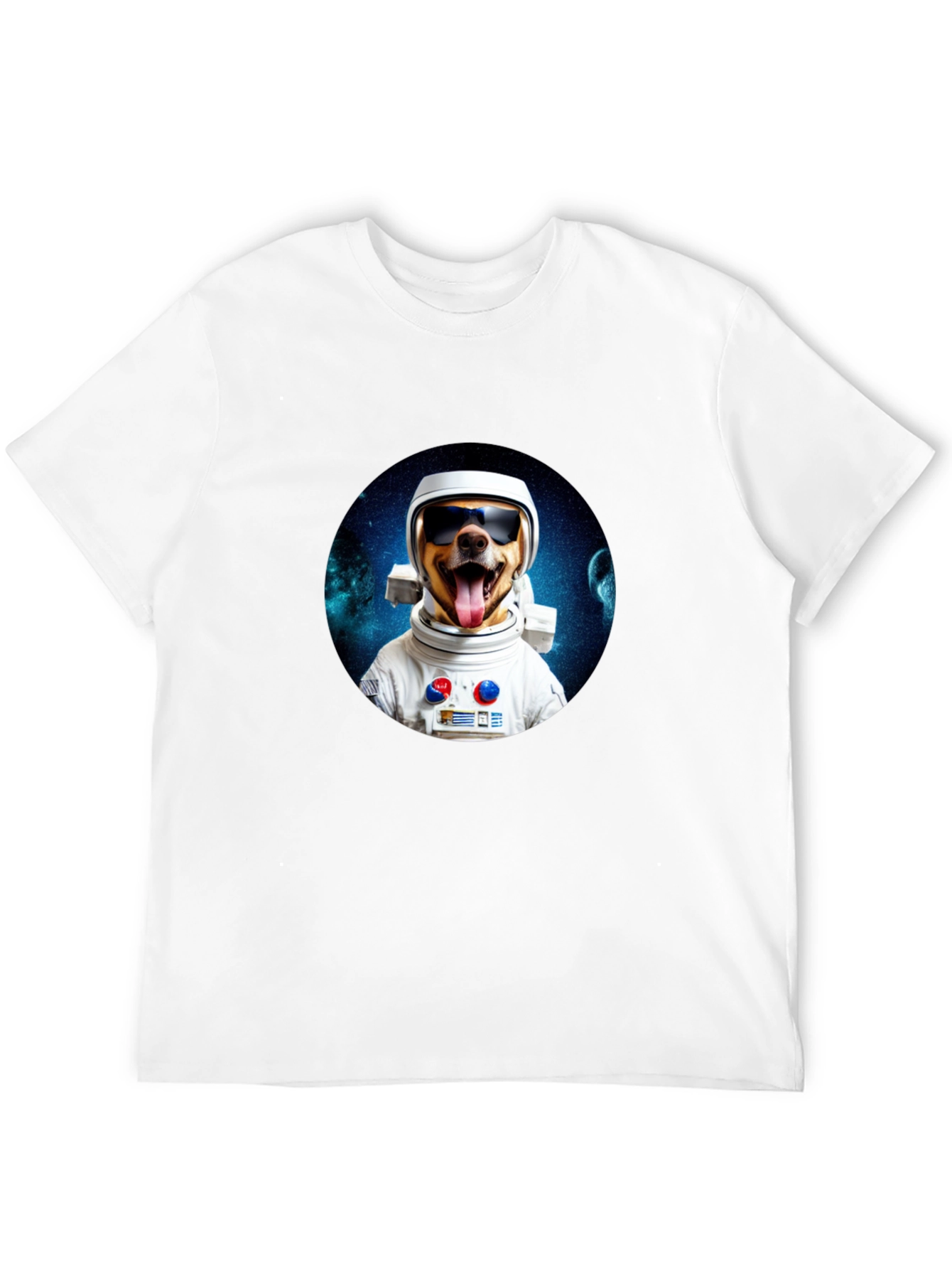 Dog Astronaut Graphic Tee - Mens Black T-Shirt