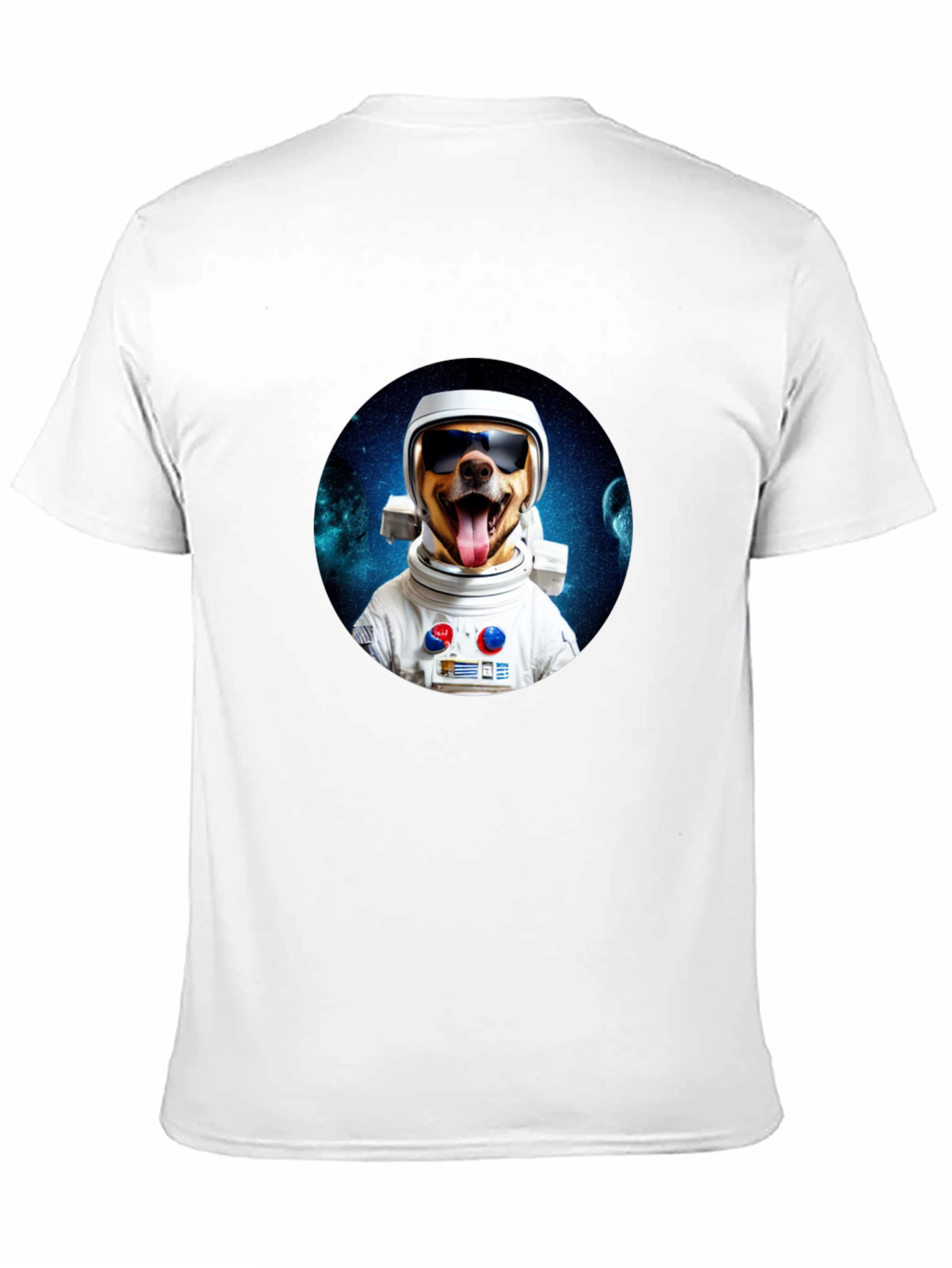Dog Astronaut Graphic Tee - Mens Black T-Shirt