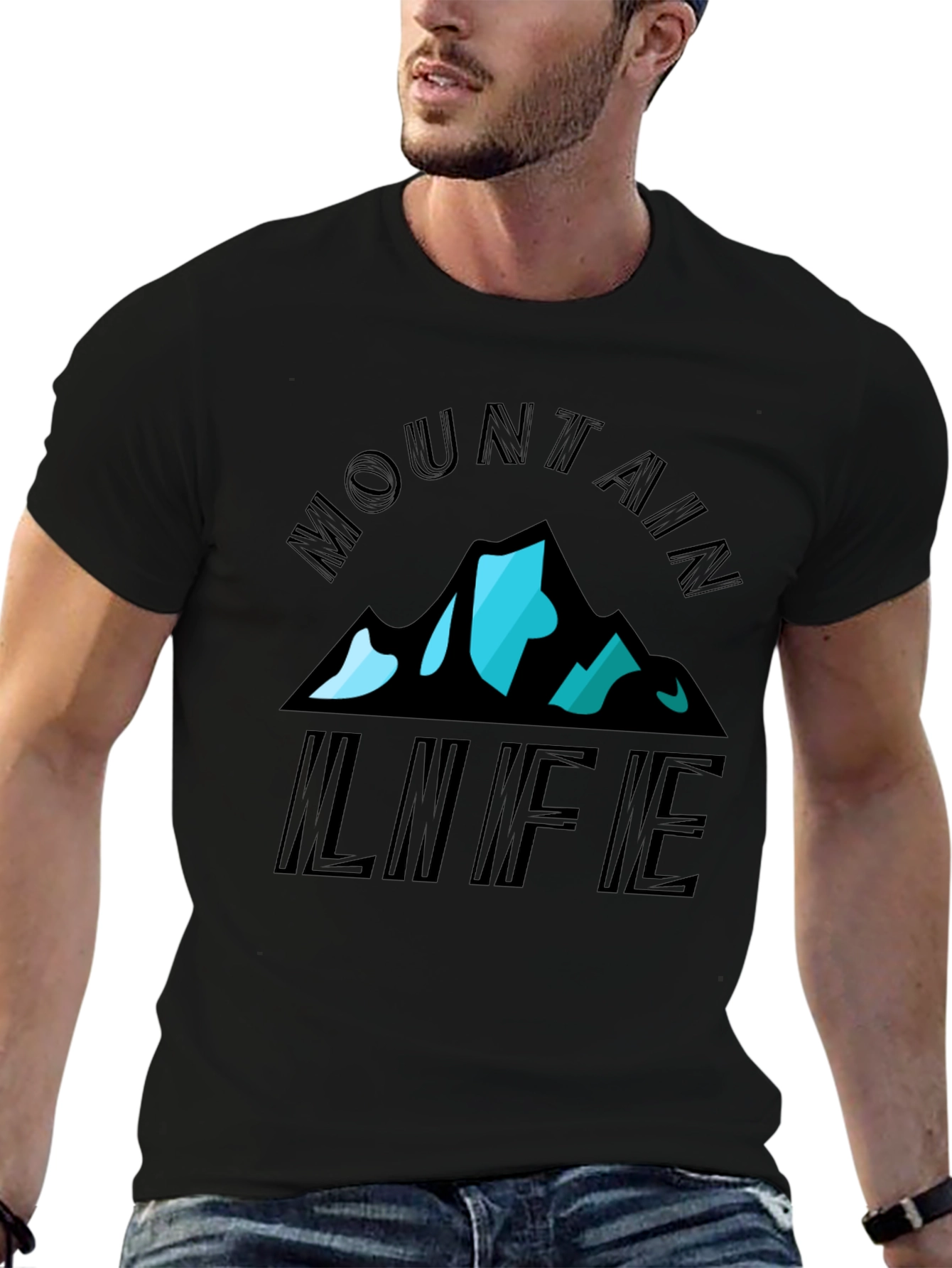 Mountain Life Graphic Tee - Black