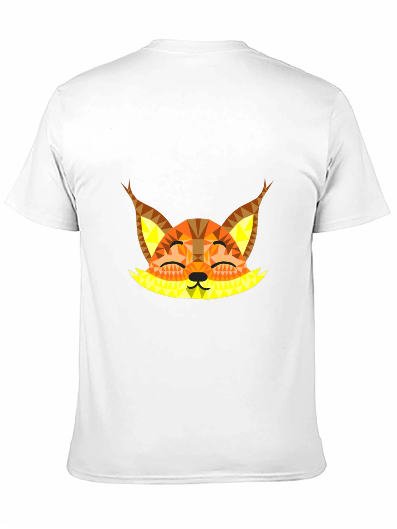 Geometric Fox Graphic Tee - Black Unisex T-Shirt