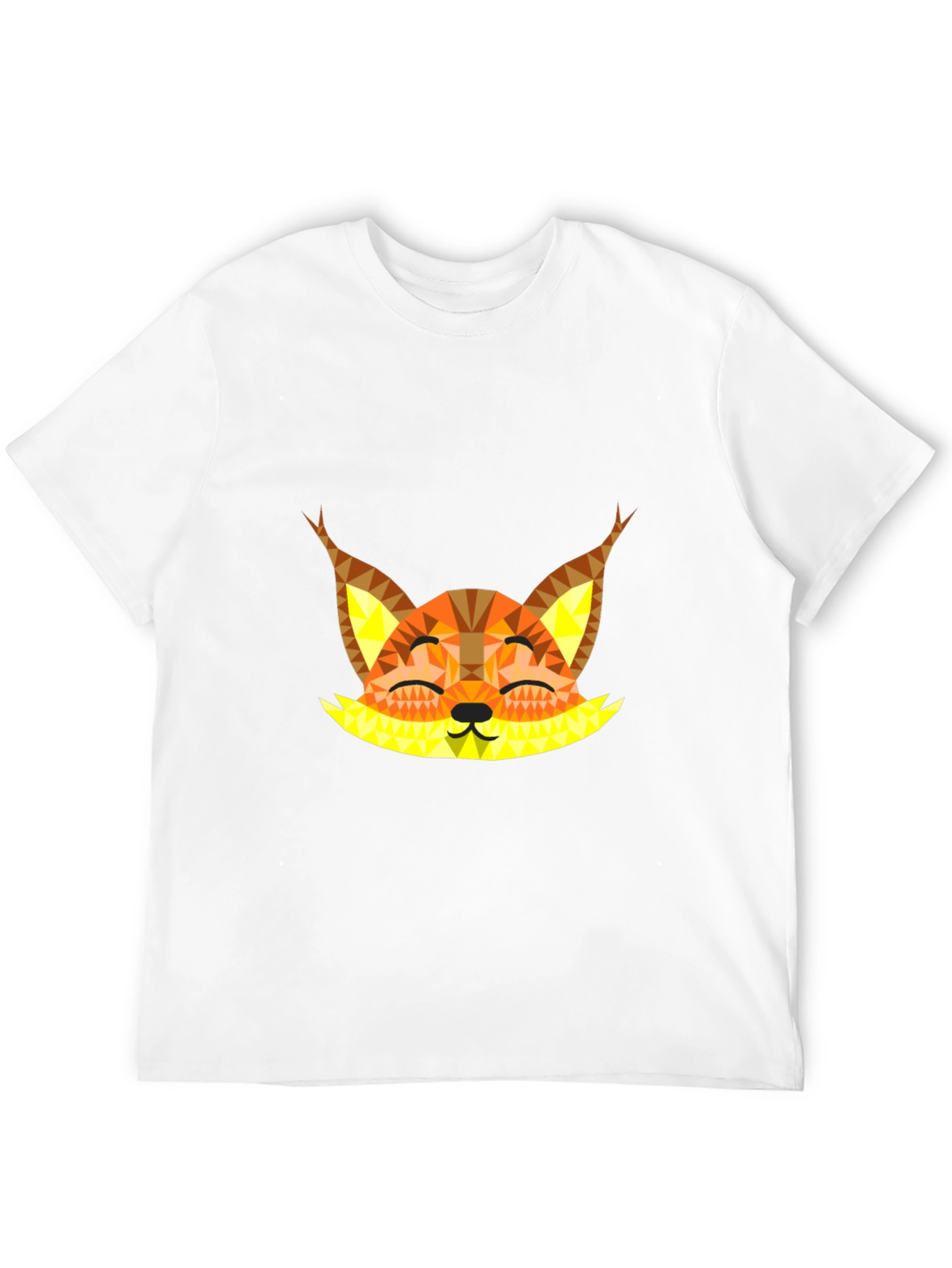 Geometric Fox Graphic Tee - Black Unisex T-Shirt