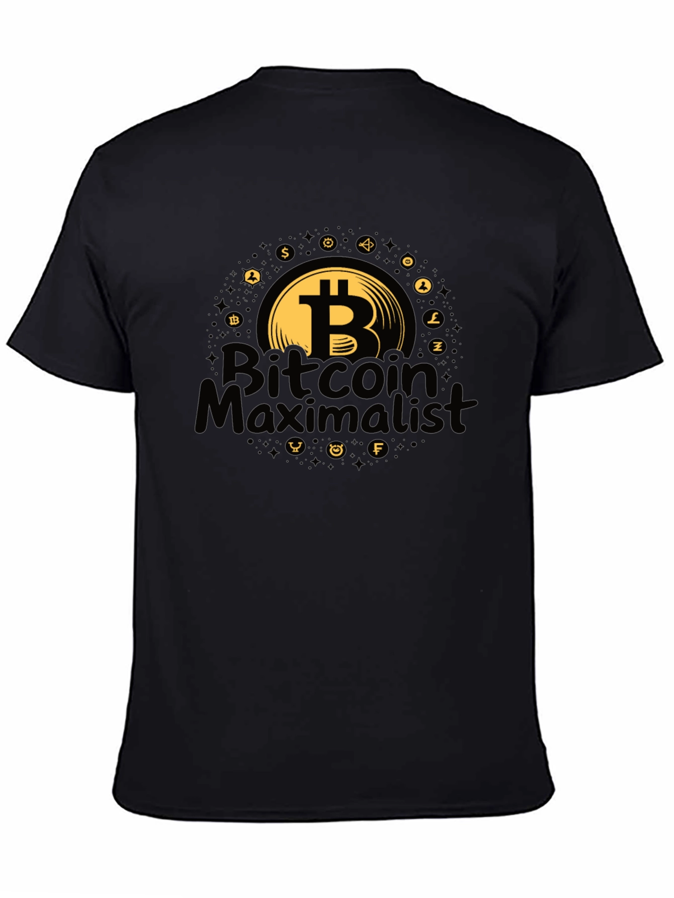Bitcoin Maximalist Black T-Shirt Crypto Apparel