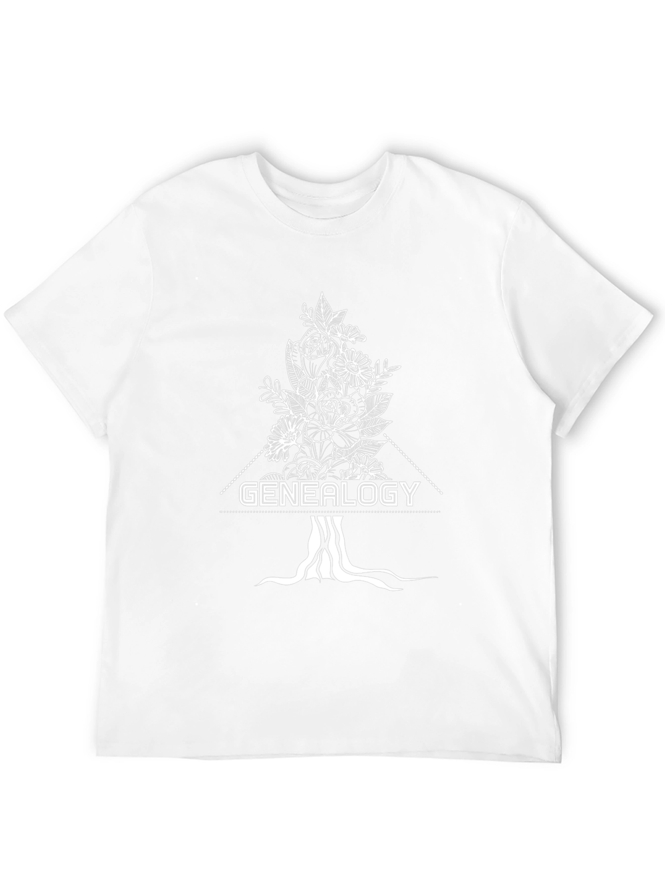 Genealogy Floral Tree T-Shirt - Family Roots Tee