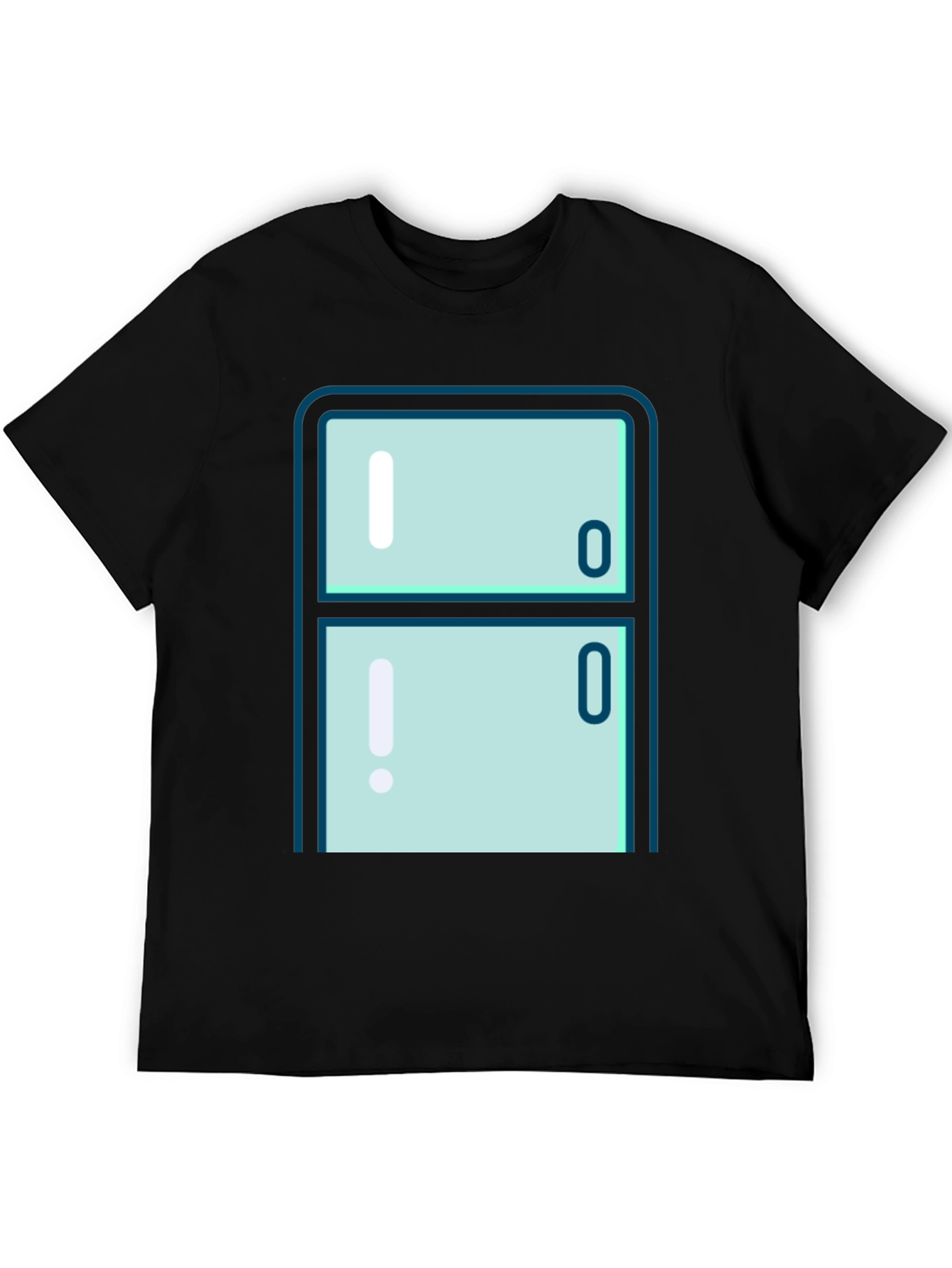 Cool Refrigerator Graphic T-Shirt - Black Cotton Tee