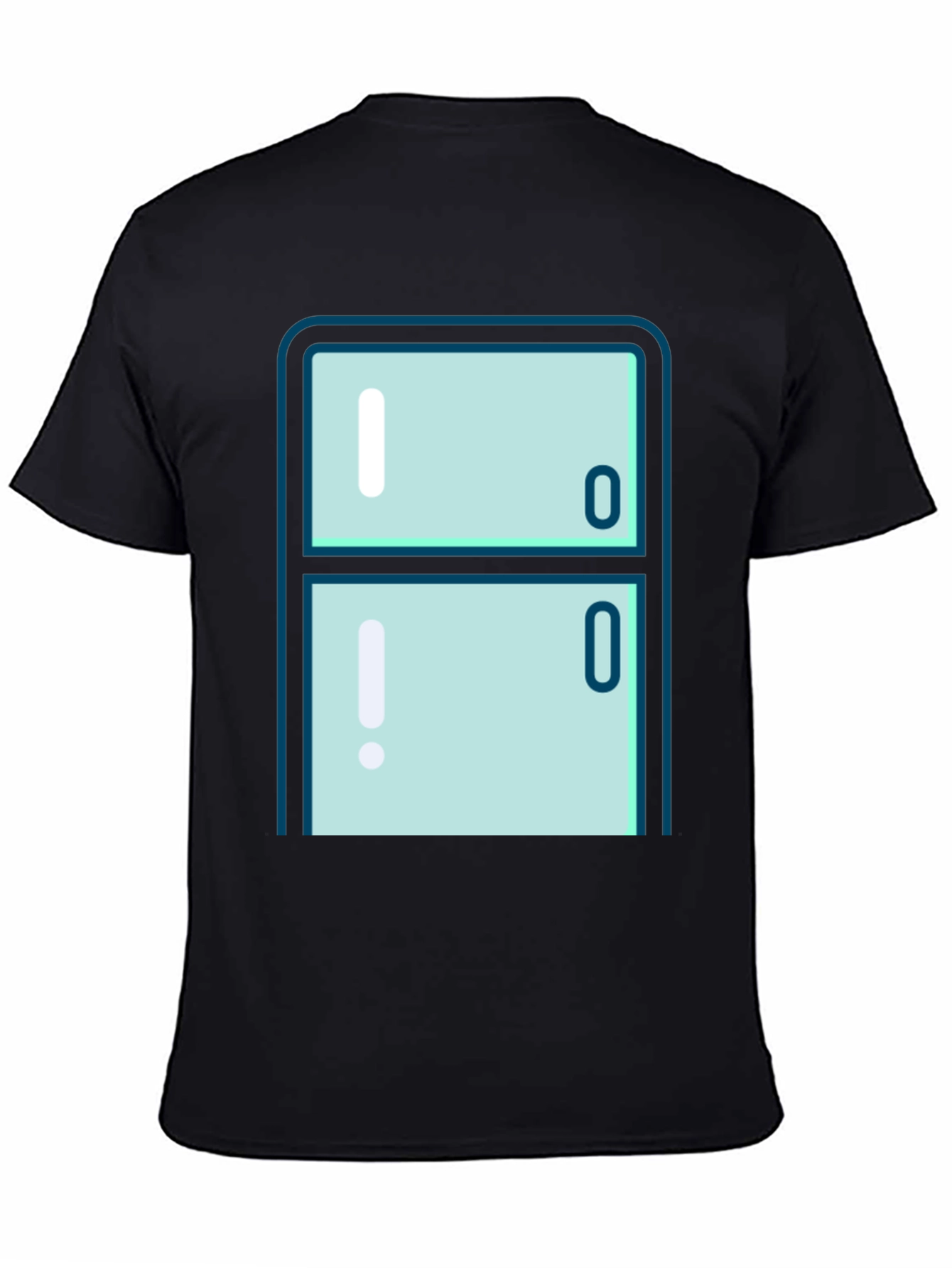 Cool Refrigerator Graphic T-Shirt - Black Cotton Tee