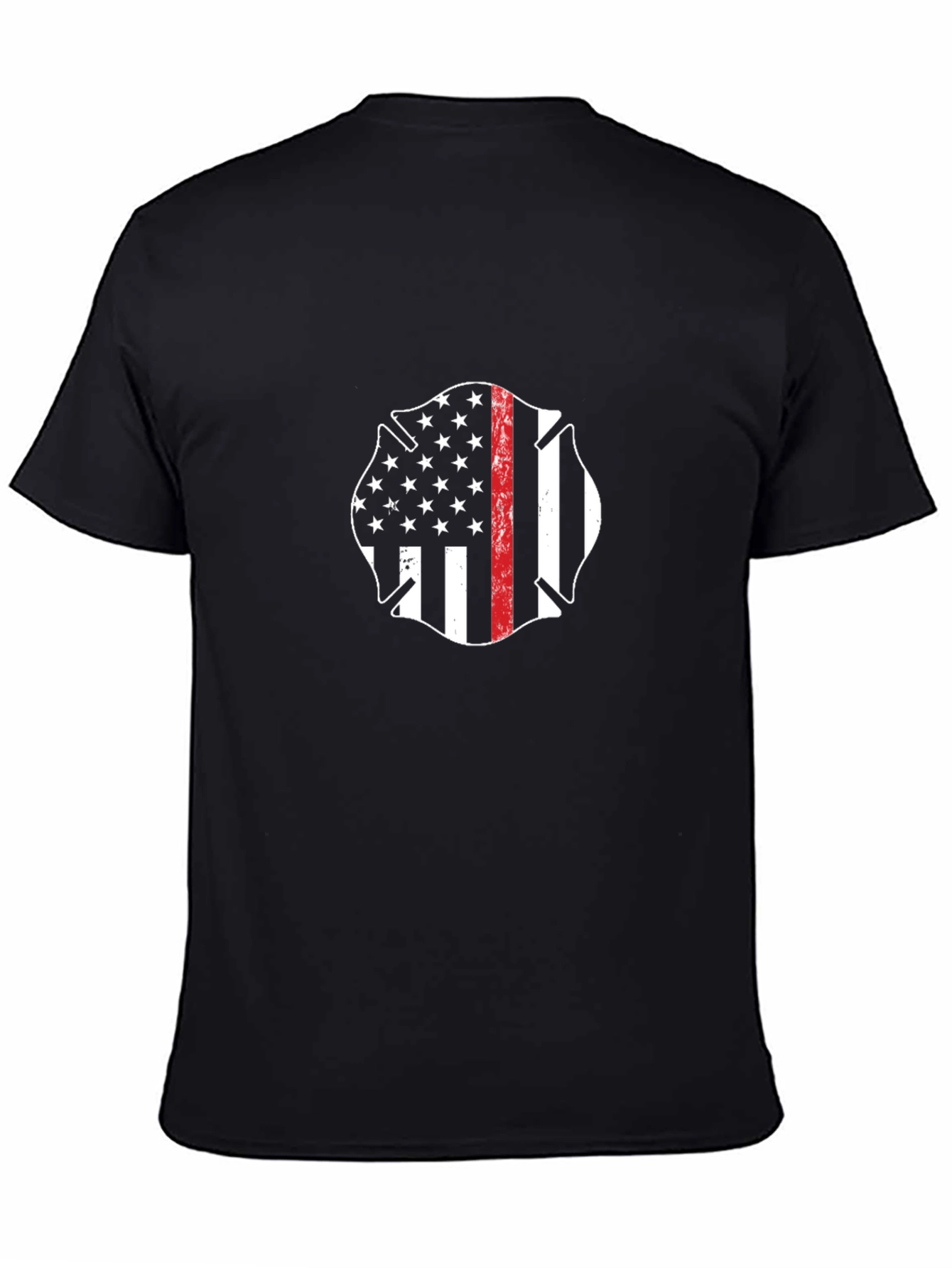 Firefighter Maltese Cross Flag T-Shirt