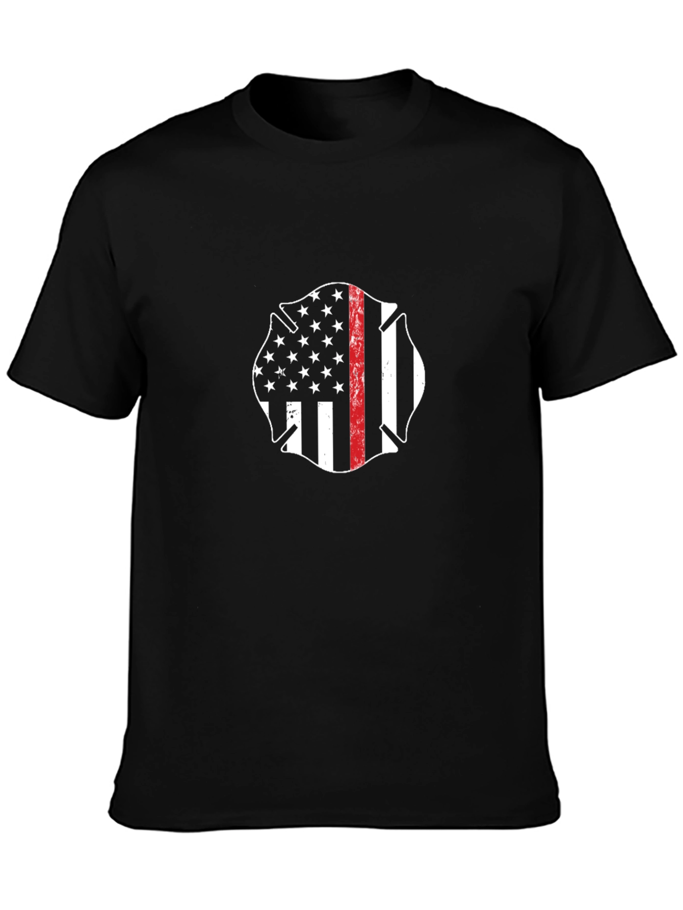 Firefighter Maltese Cross Flag T-Shirt