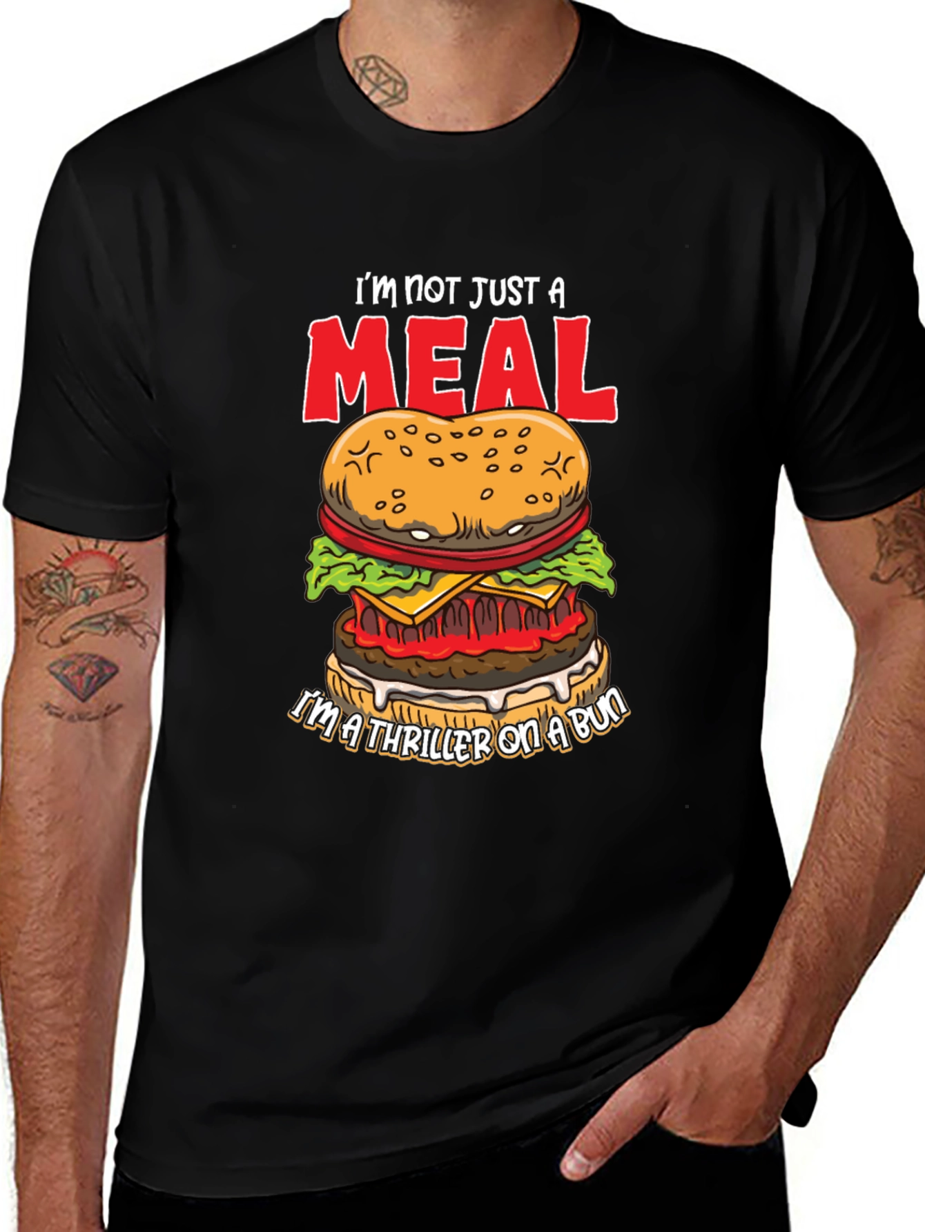 Burger Thriller Graphic T-Shirt - Funny Foodie Tee
