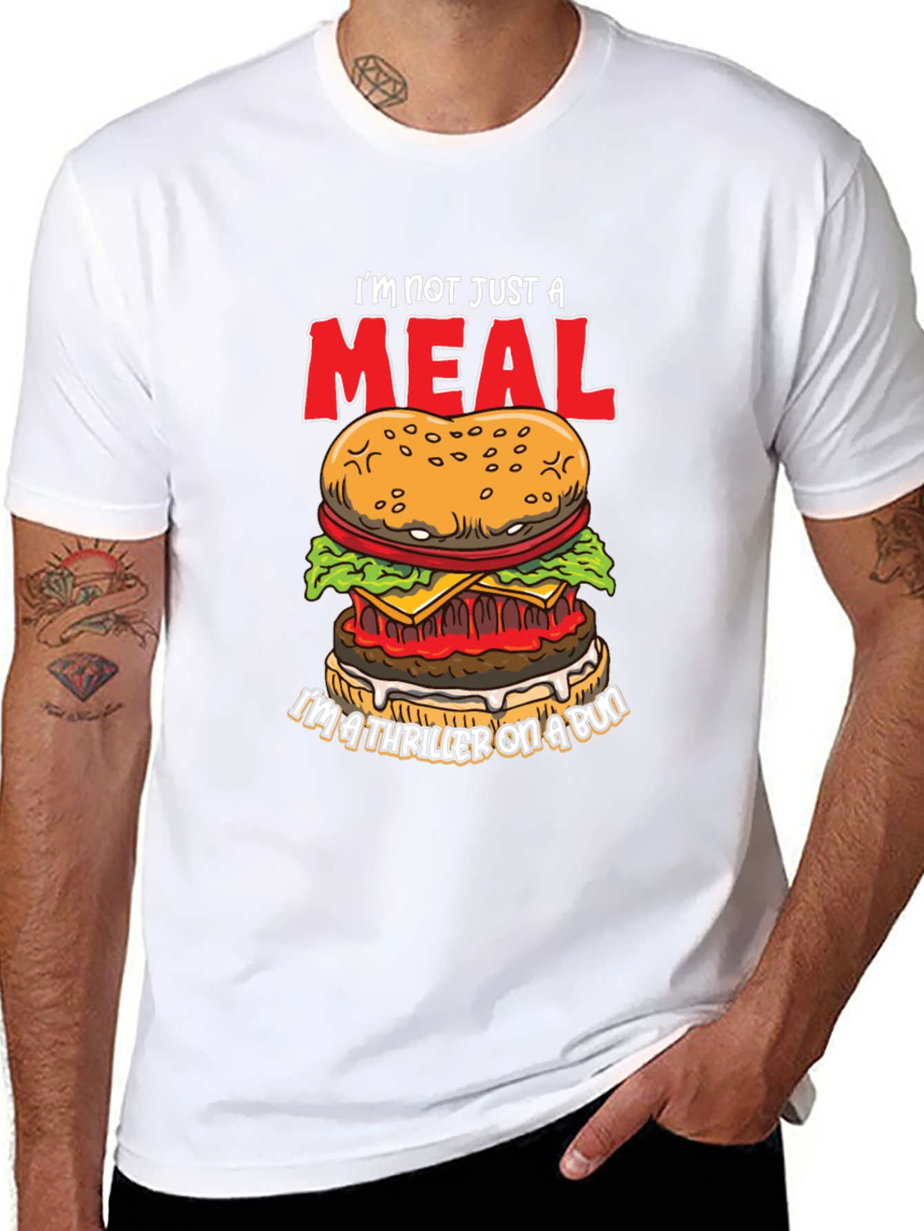 Burger Thriller Graphic T-Shirt - Funny Foodie Tee