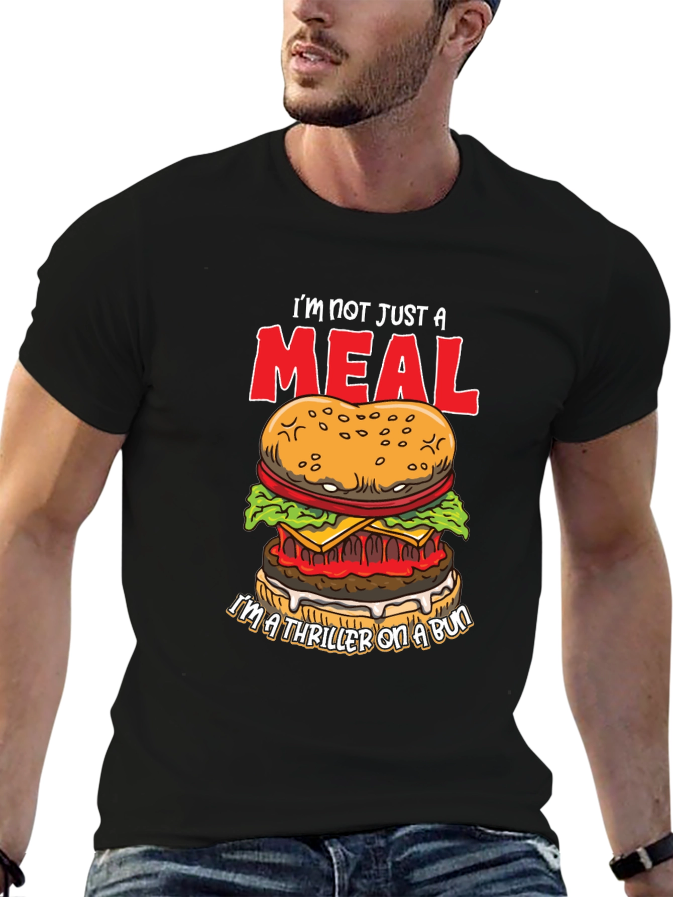 Burger Thriller Graphic T-Shirt - Funny Foodie Tee