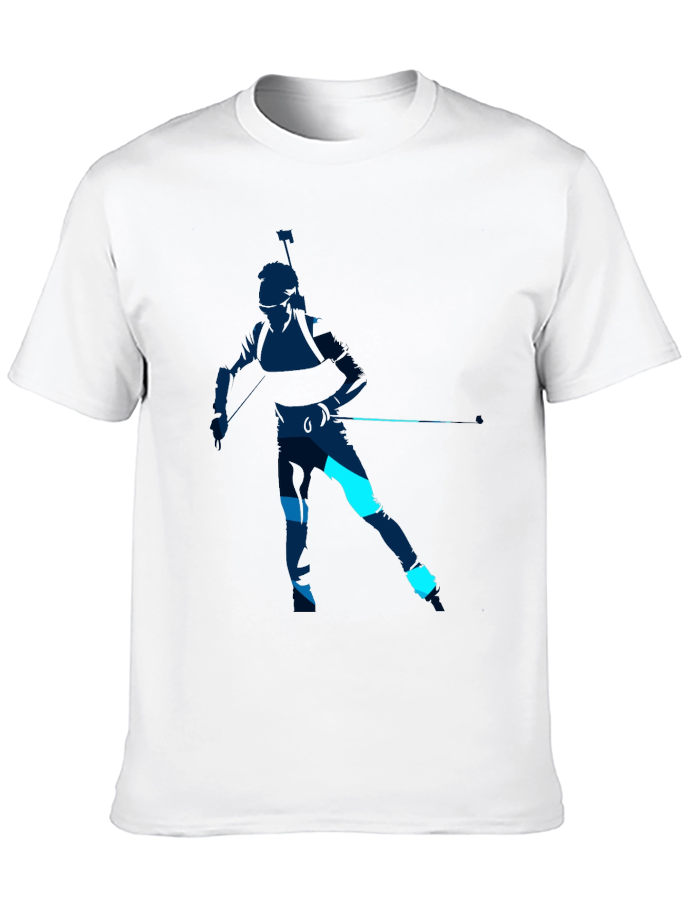 Biathlon Silhouette Graphic Tee - Sporty Casual Style