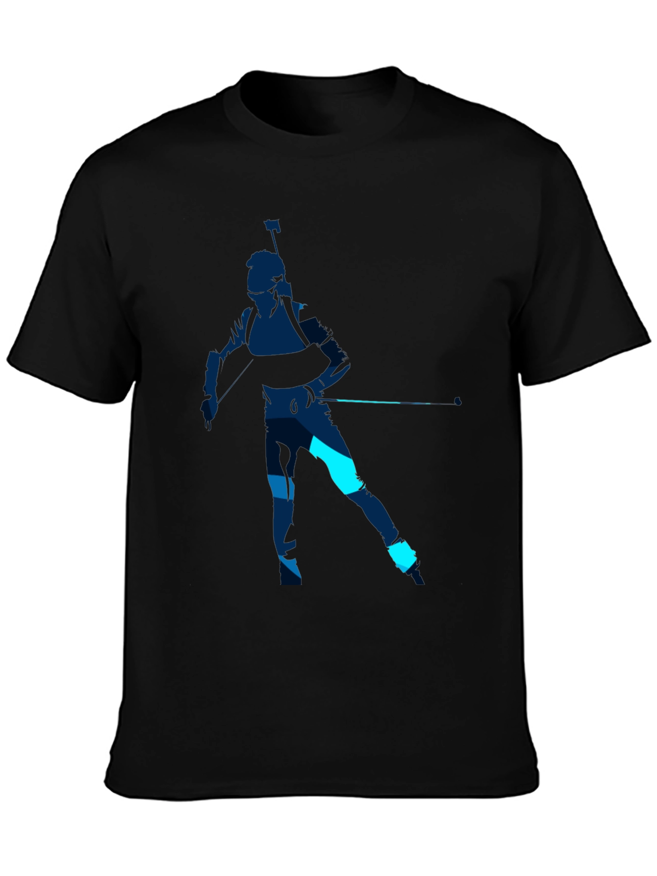 Biathlon Silhouette Graphic Tee - Sporty Casual Style