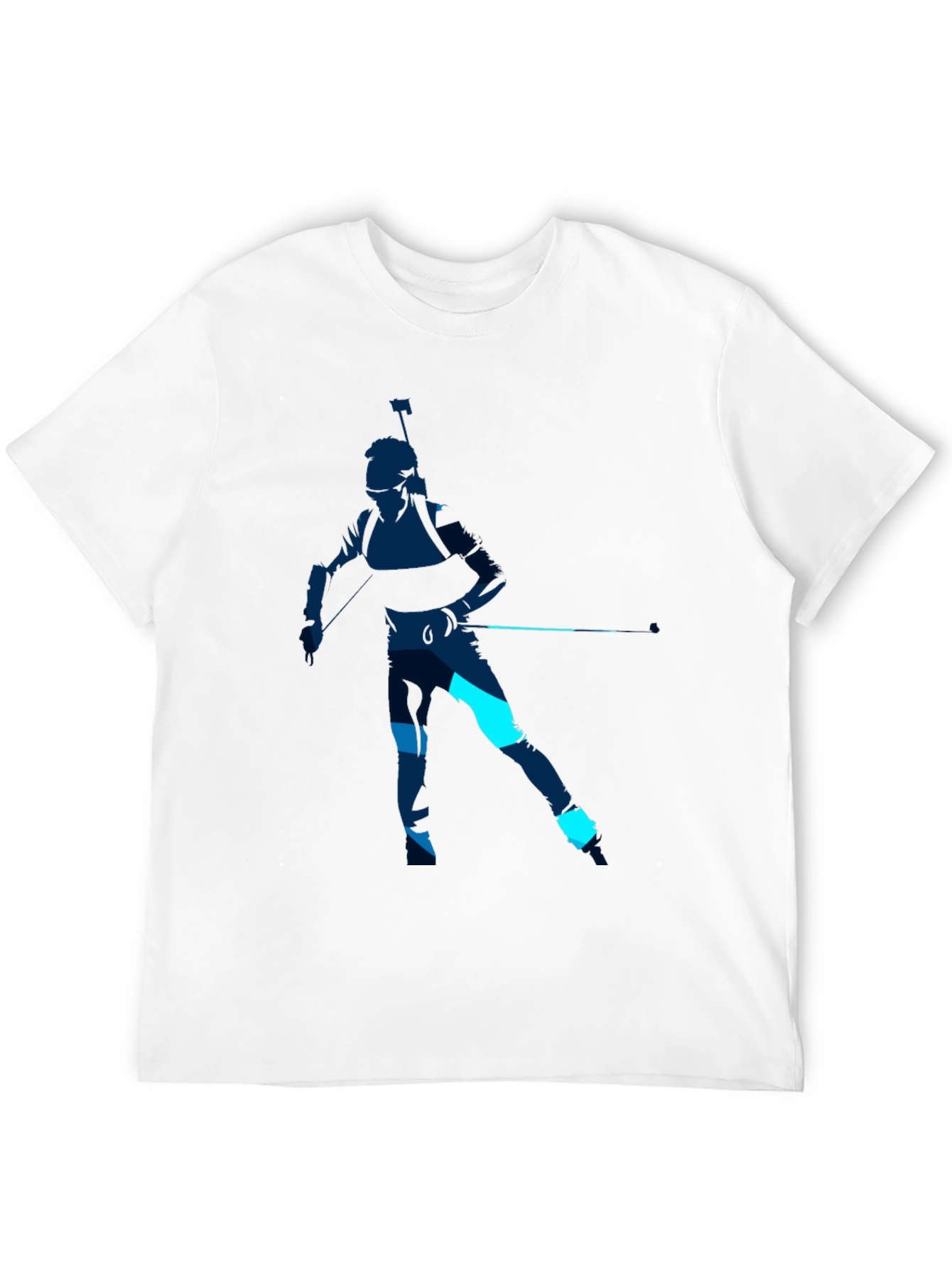 Biathlon Silhouette Graphic Tee - Sporty Casual Style