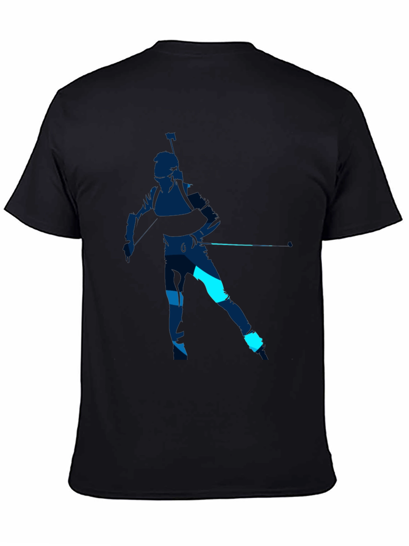 Biathlon Silhouette Graphic Tee - Sporty Casual Style