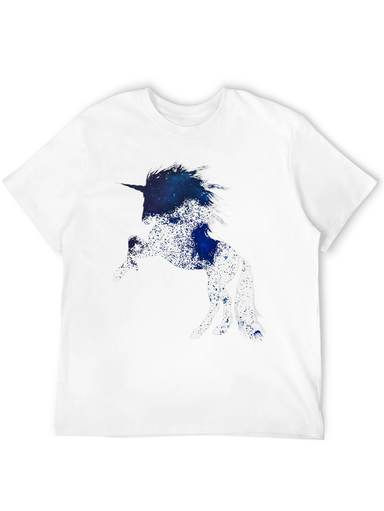 Unicorn Galaxy Graphic Black T-Shirt