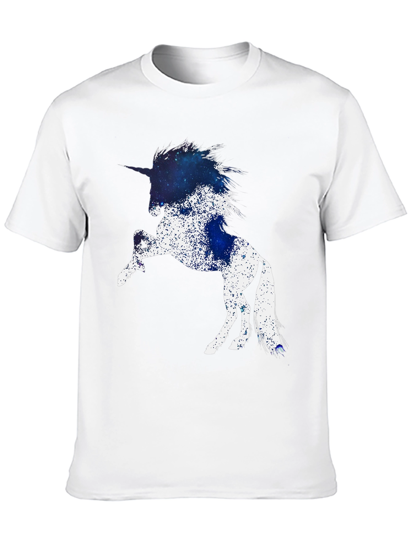 Unicorn Galaxy Graphic Black T-Shirt