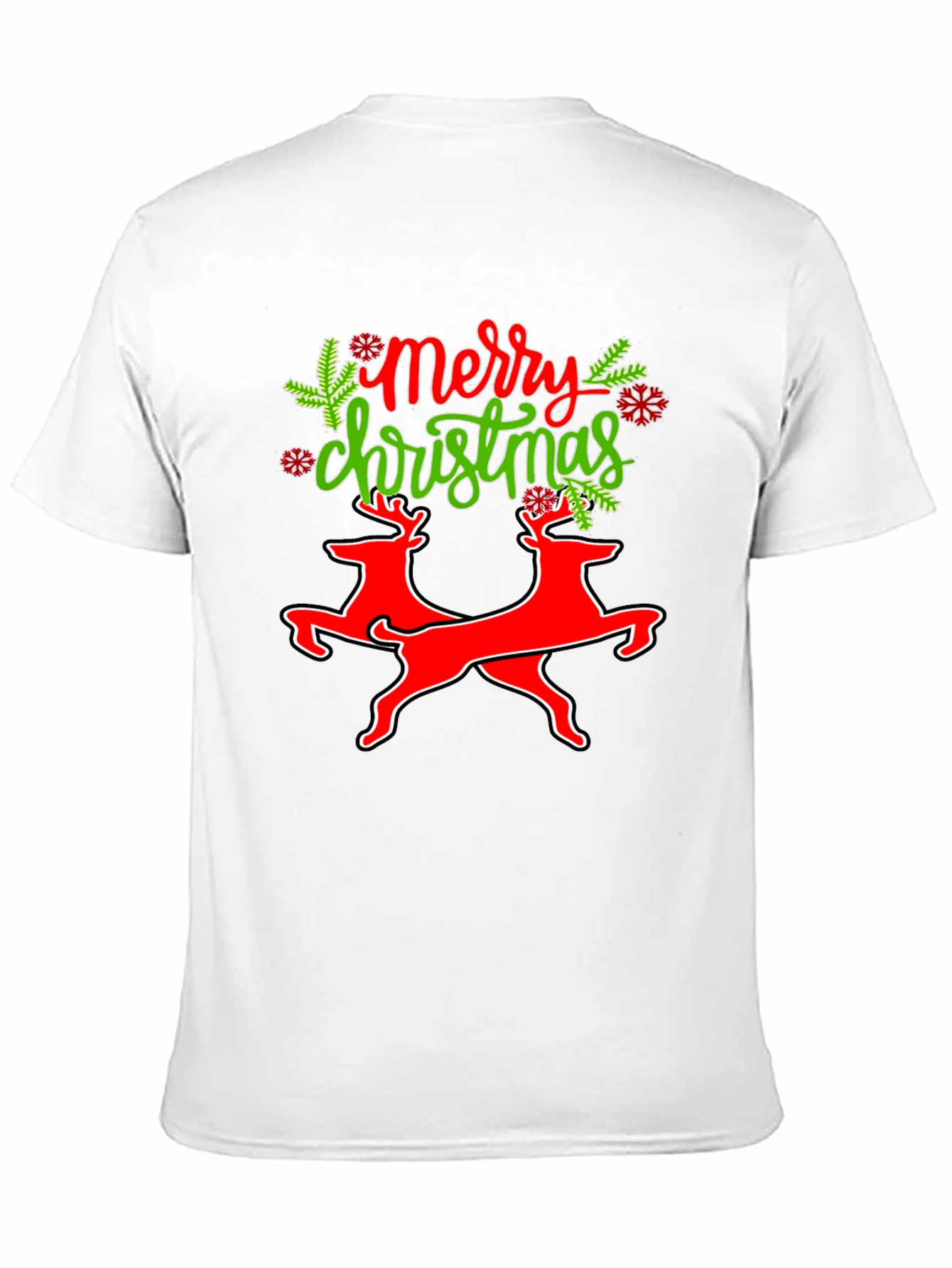 Merry Christmas Reindeer Graphic T-Shirt