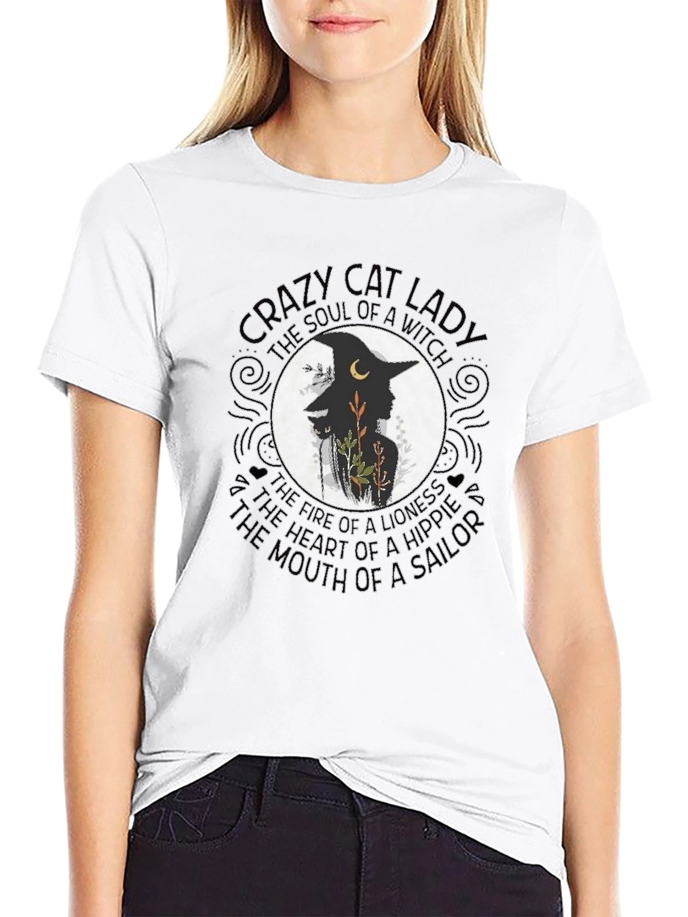 Crazy Cat Lady Witch T-Shirt