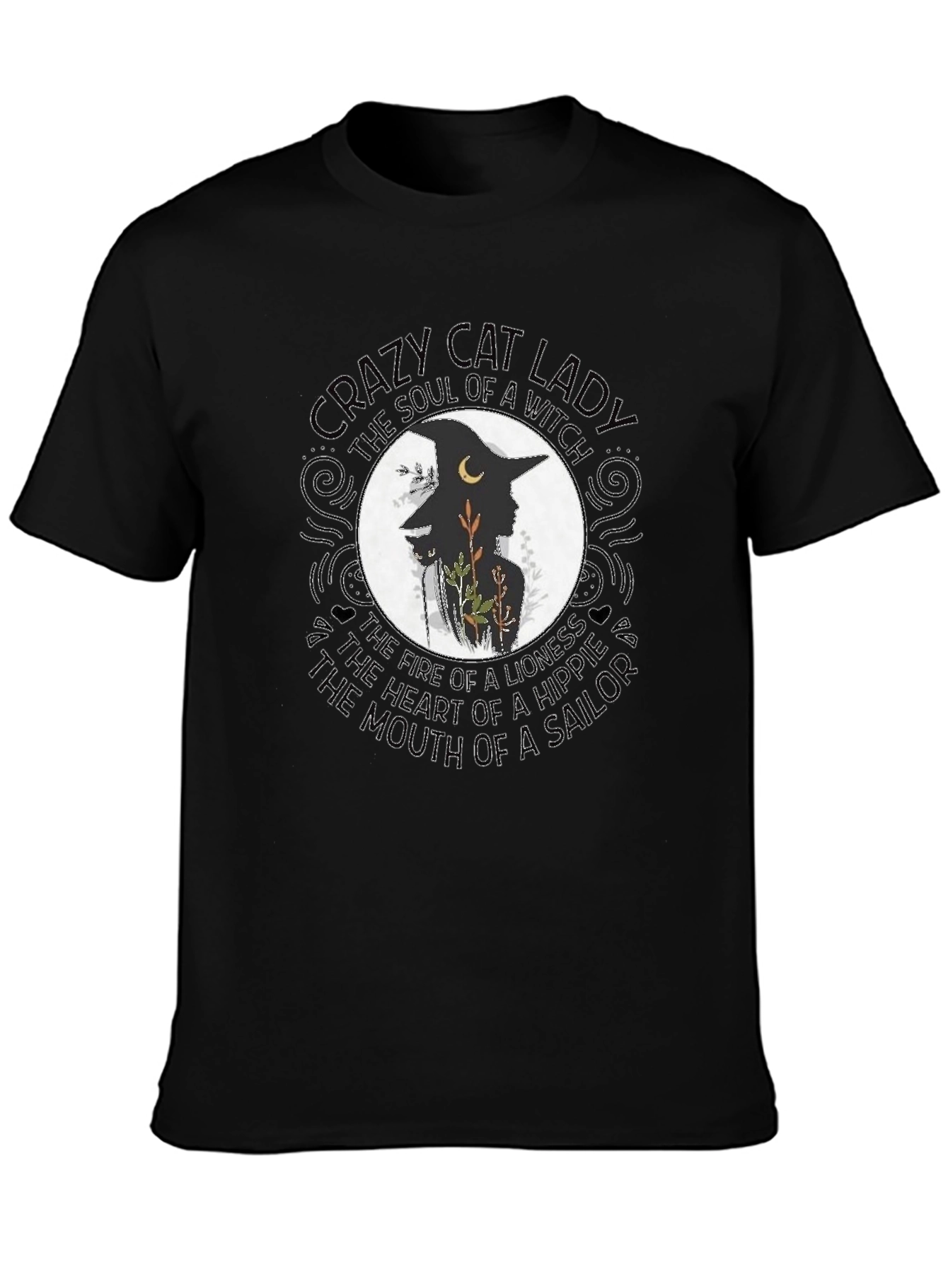 Crazy Cat Lady Witch T-Shirt
