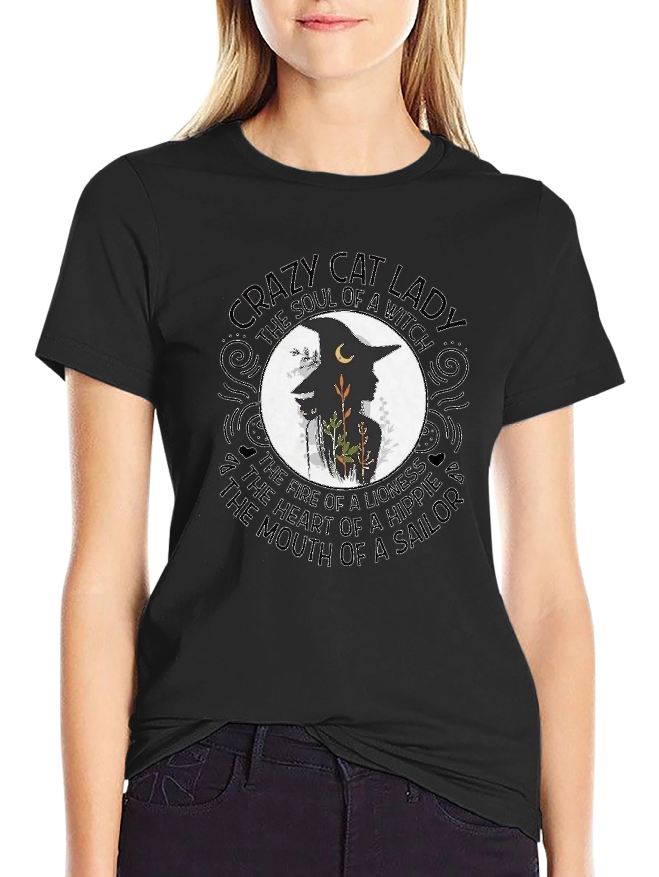 Crazy Cat Lady Witch T-Shirt