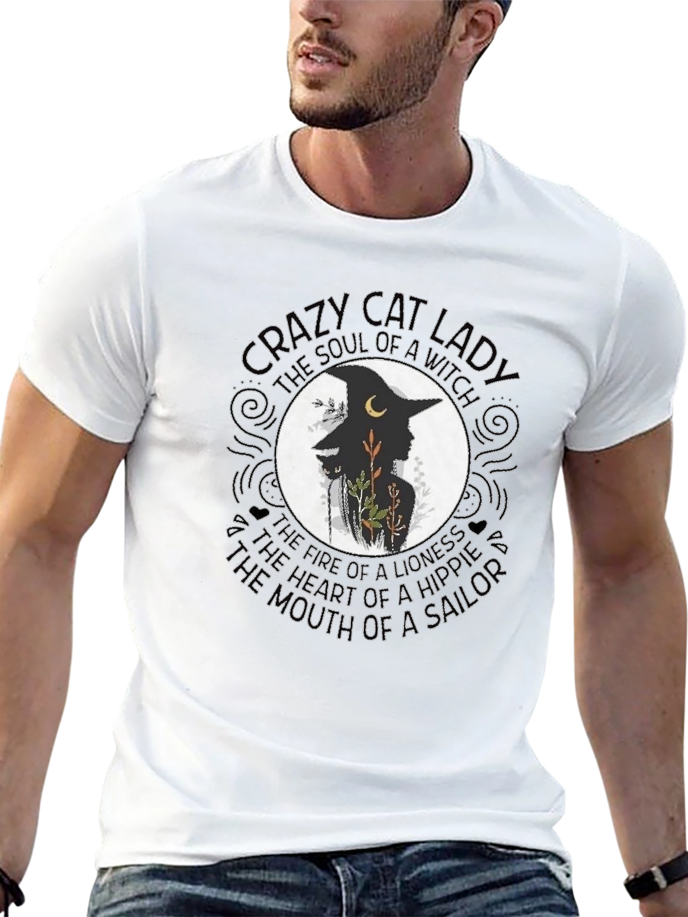Crazy Cat Lady Witch T-Shirt