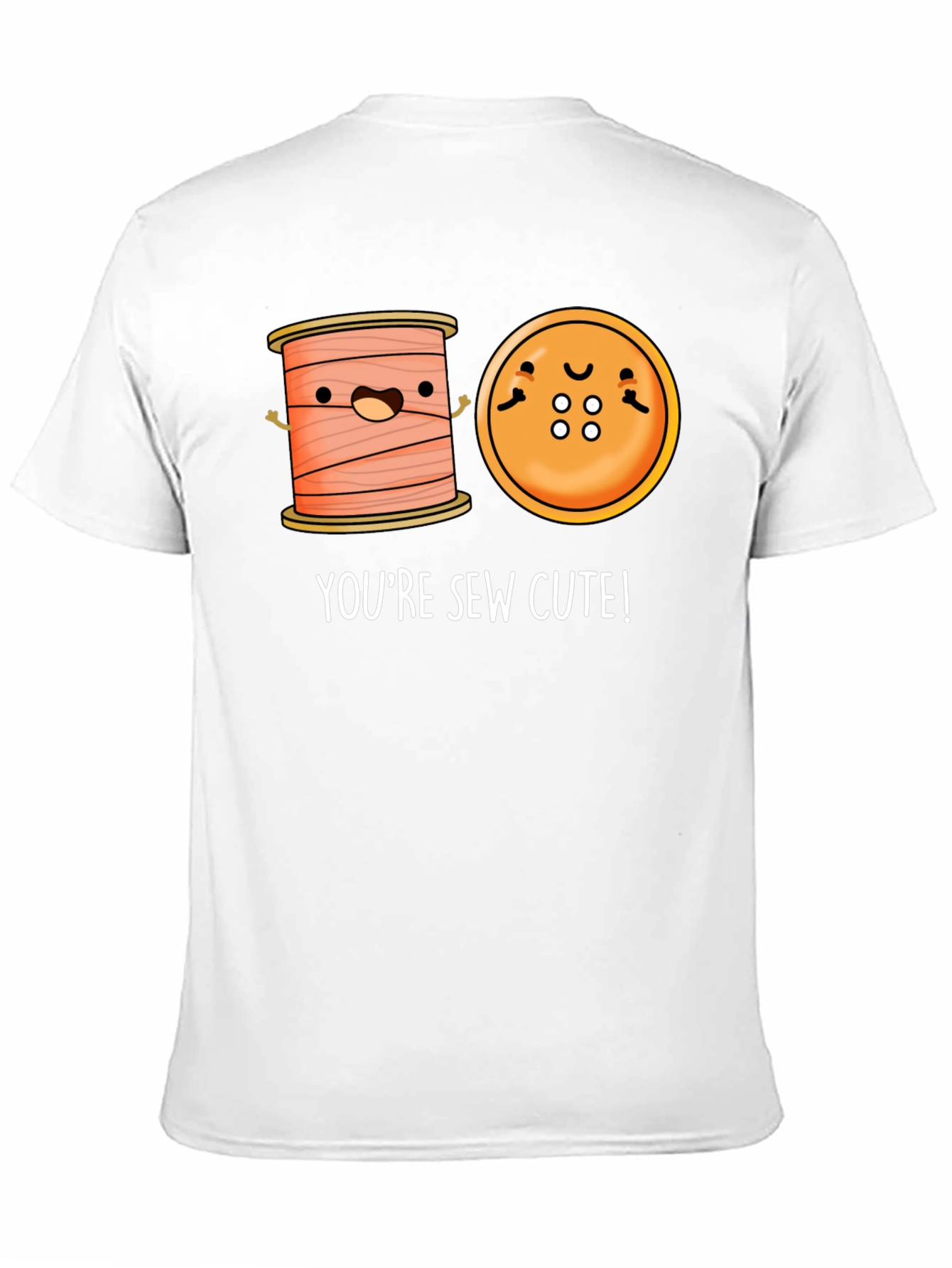 Sew Cute Cartoon Graphic Black T-Shirt