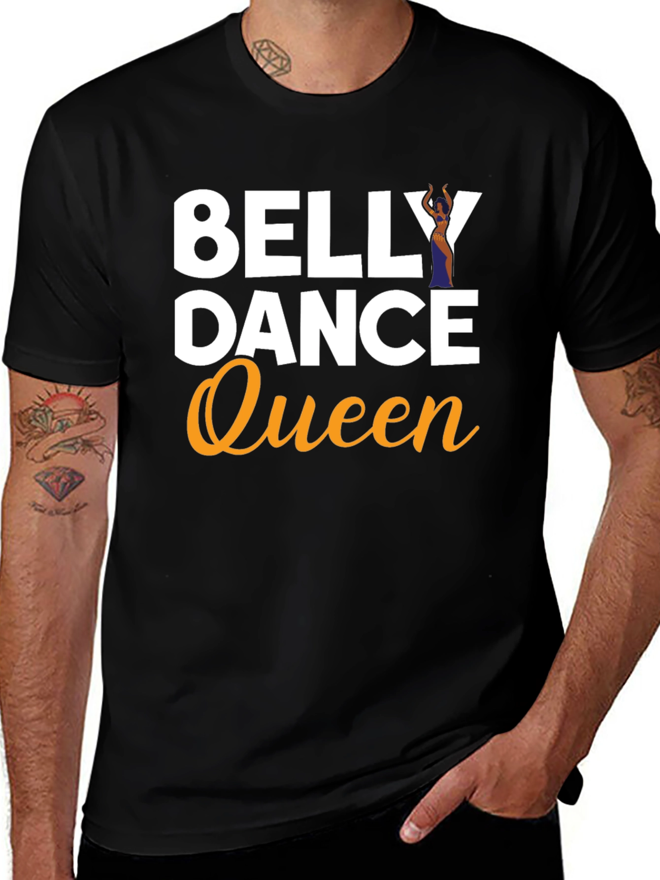 Belly Dance Queen Black Graphic T-Shirt