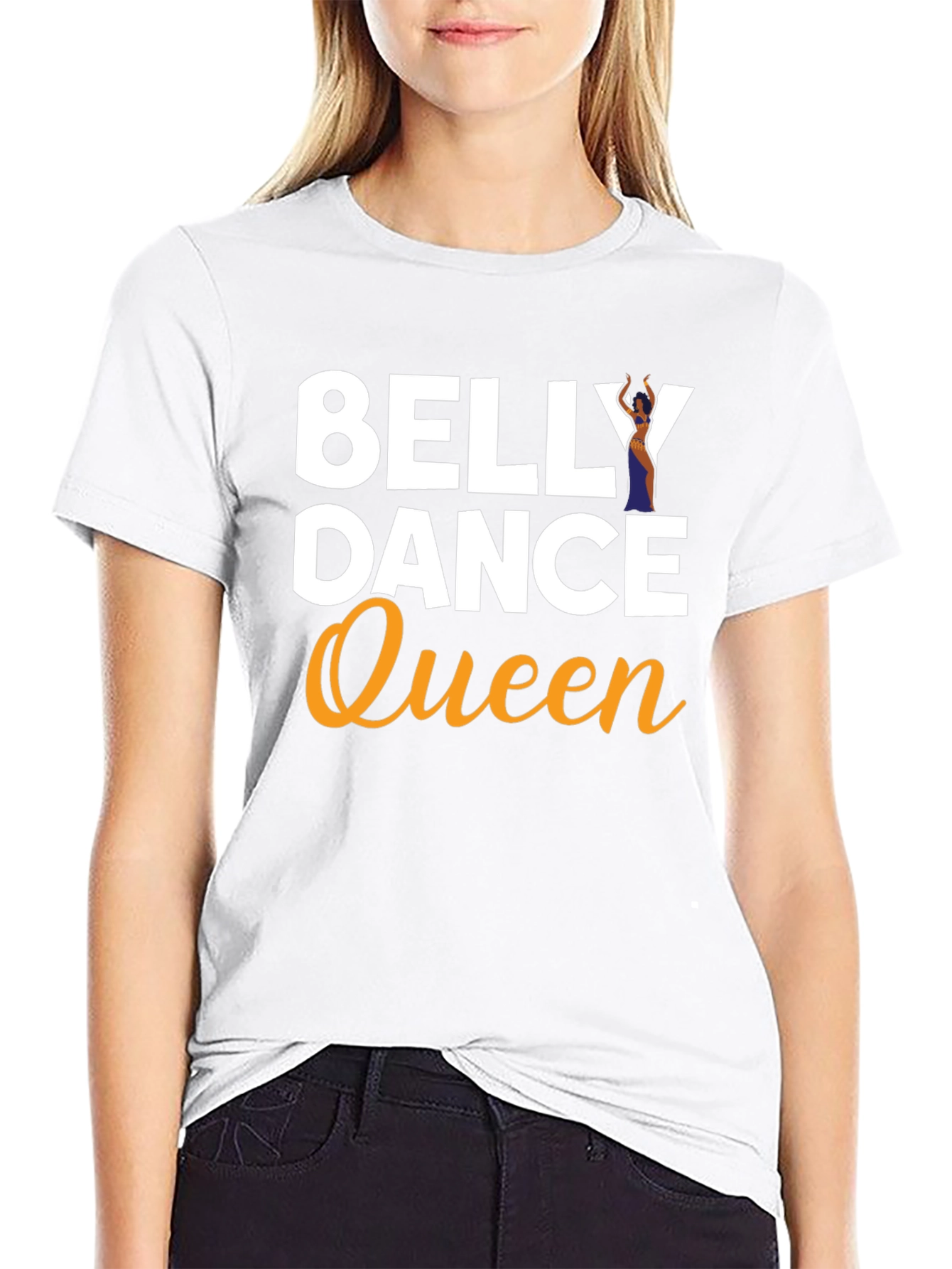 Belly Dance Queen Black Graphic T-Shirt