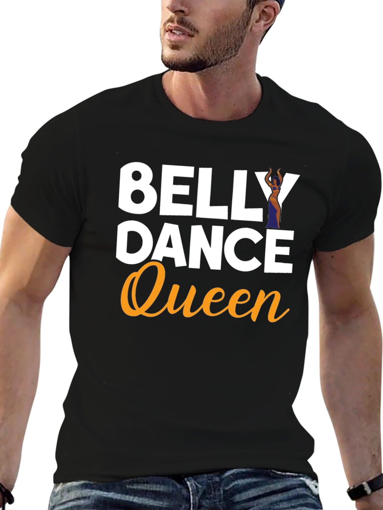 Belly Dance Queen Black Graphic T-Shirt