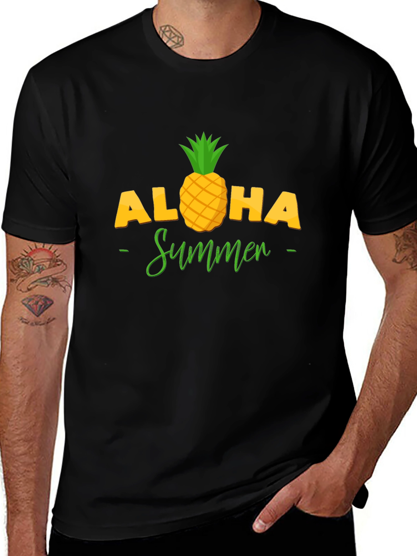 Aloha Summer Pineapple Graphic T-Shirt