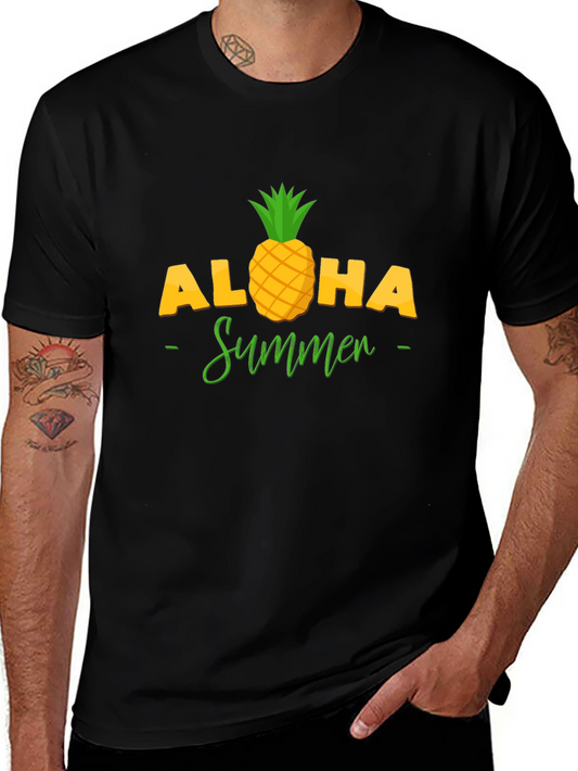 Aloha Summer Pineapple Graphic T-Shirt