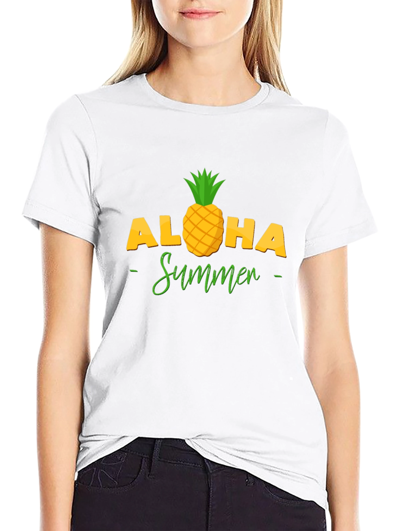 Aloha Summer Pineapple Graphic T-Shirt
