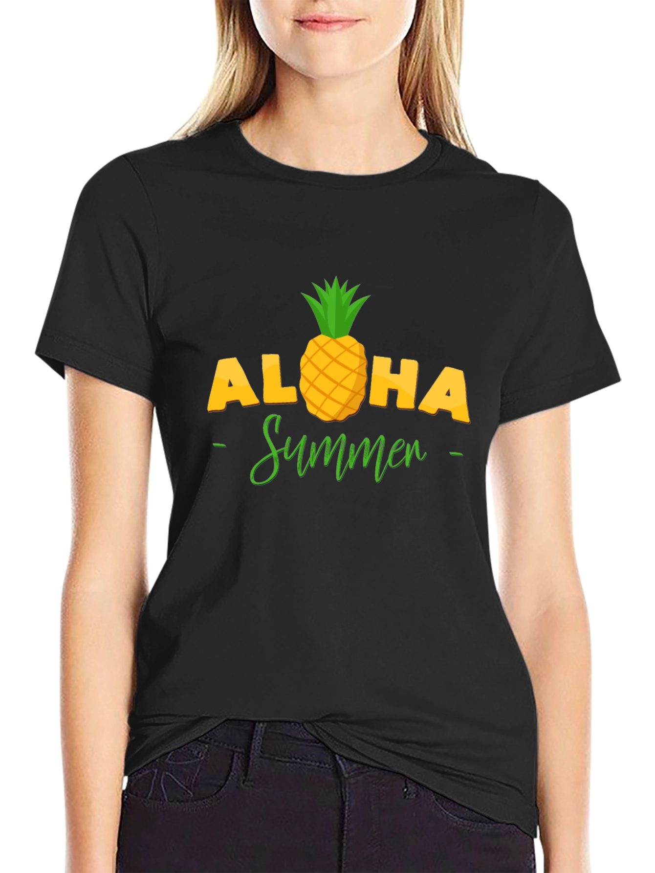 Aloha Summer Pineapple Graphic T-Shirt